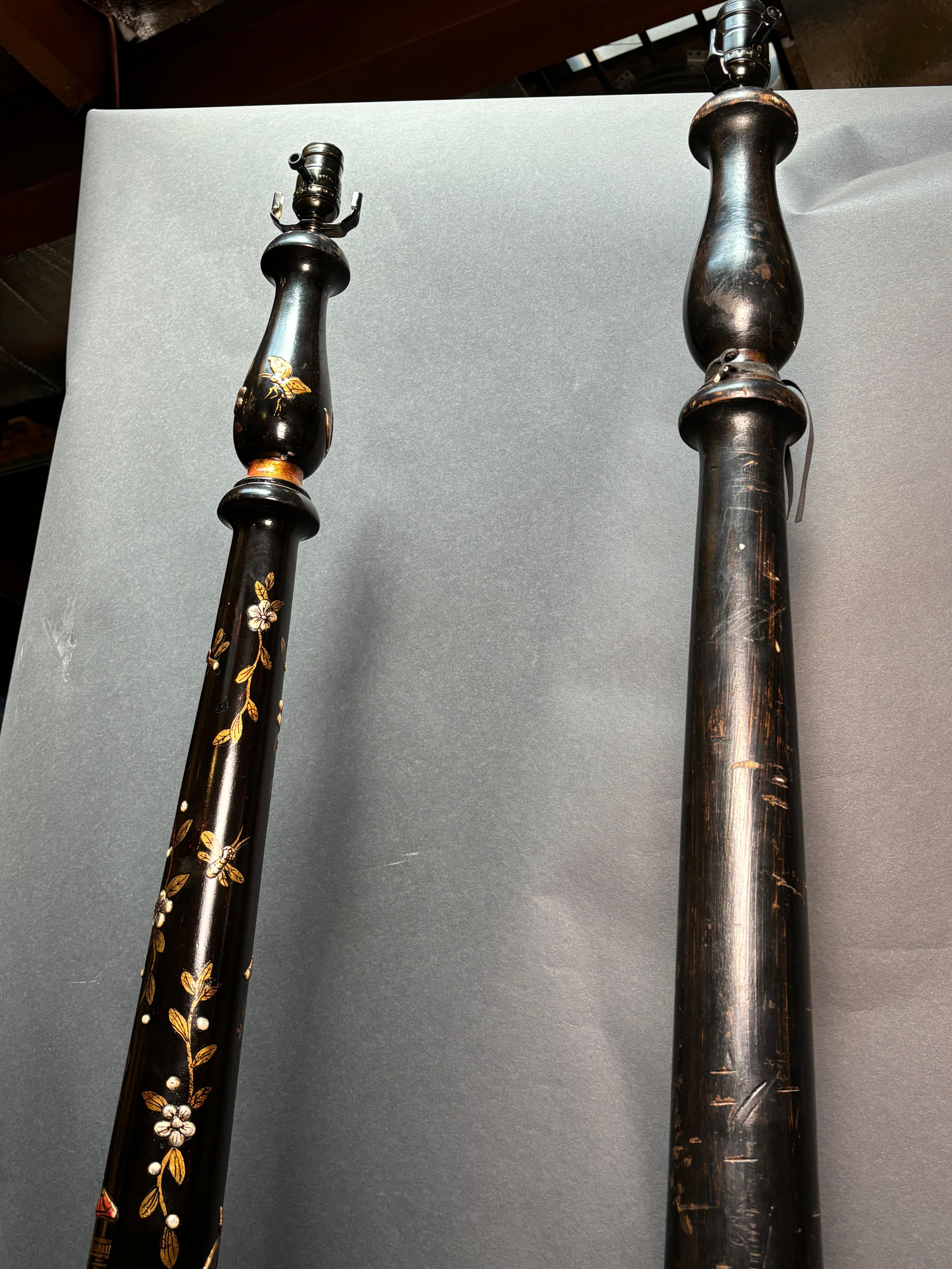 Pareja de Lámparas de Pie - Estilo Chinoiserie en venta 6