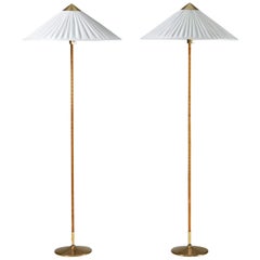 Pair of Floor Lamps Designed by Paavo Tynell for Taito Oy, Finland, 1950s