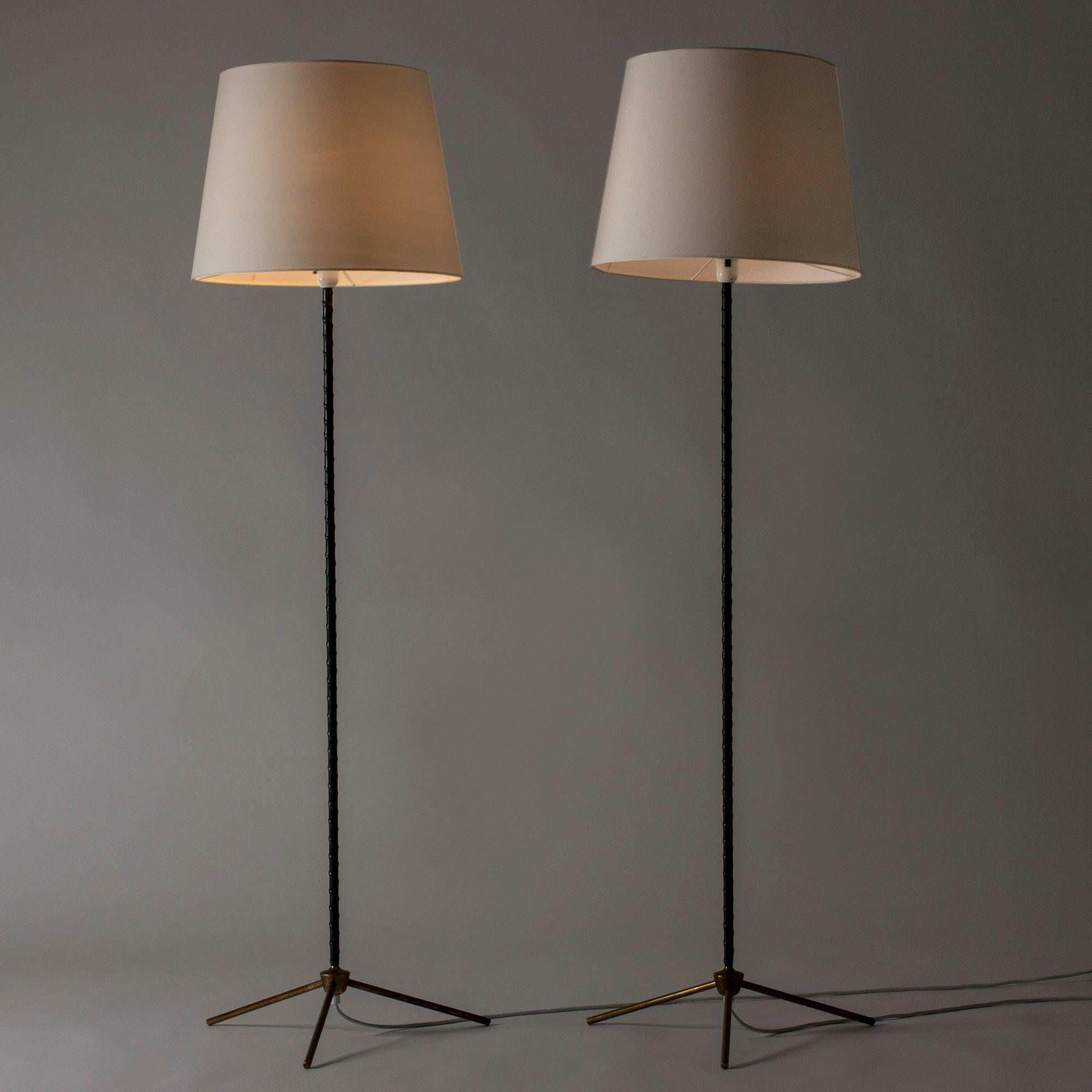 Scandinavian Modern Pair of Floor Lamps from Bergboms, Sweden, 1960s For Sale