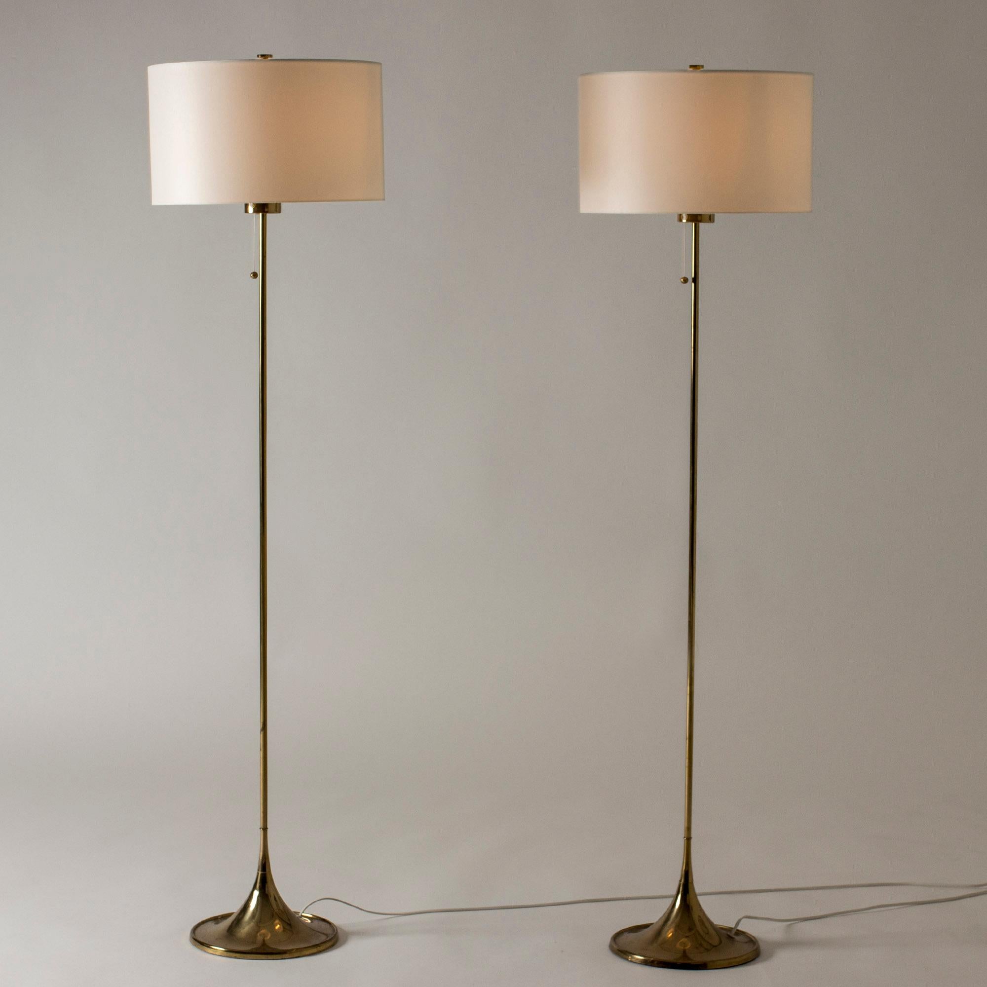Swedish Pair of Floor Lamps from Bergboms, Sweden, 1960s