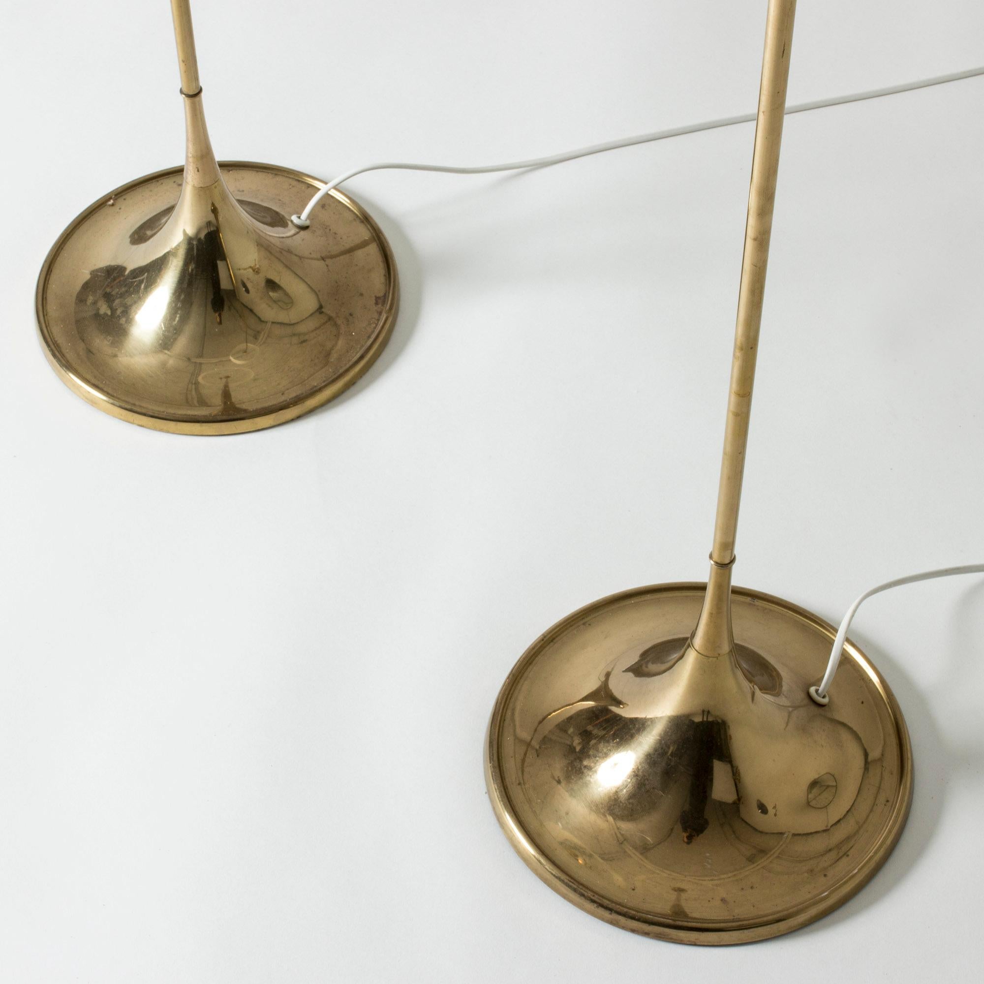 Metal Pair of Floor Lamps from Bergboms, Sweden, 1960s