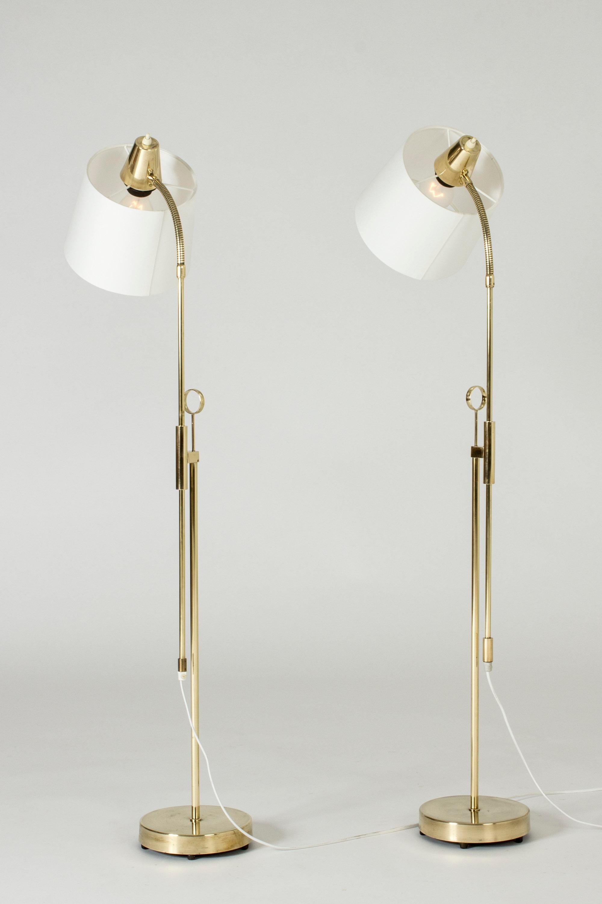 Scandinavian Modern Pair of Floor Lamps from Falkenbergs Belysning, Sweden, 1950s
