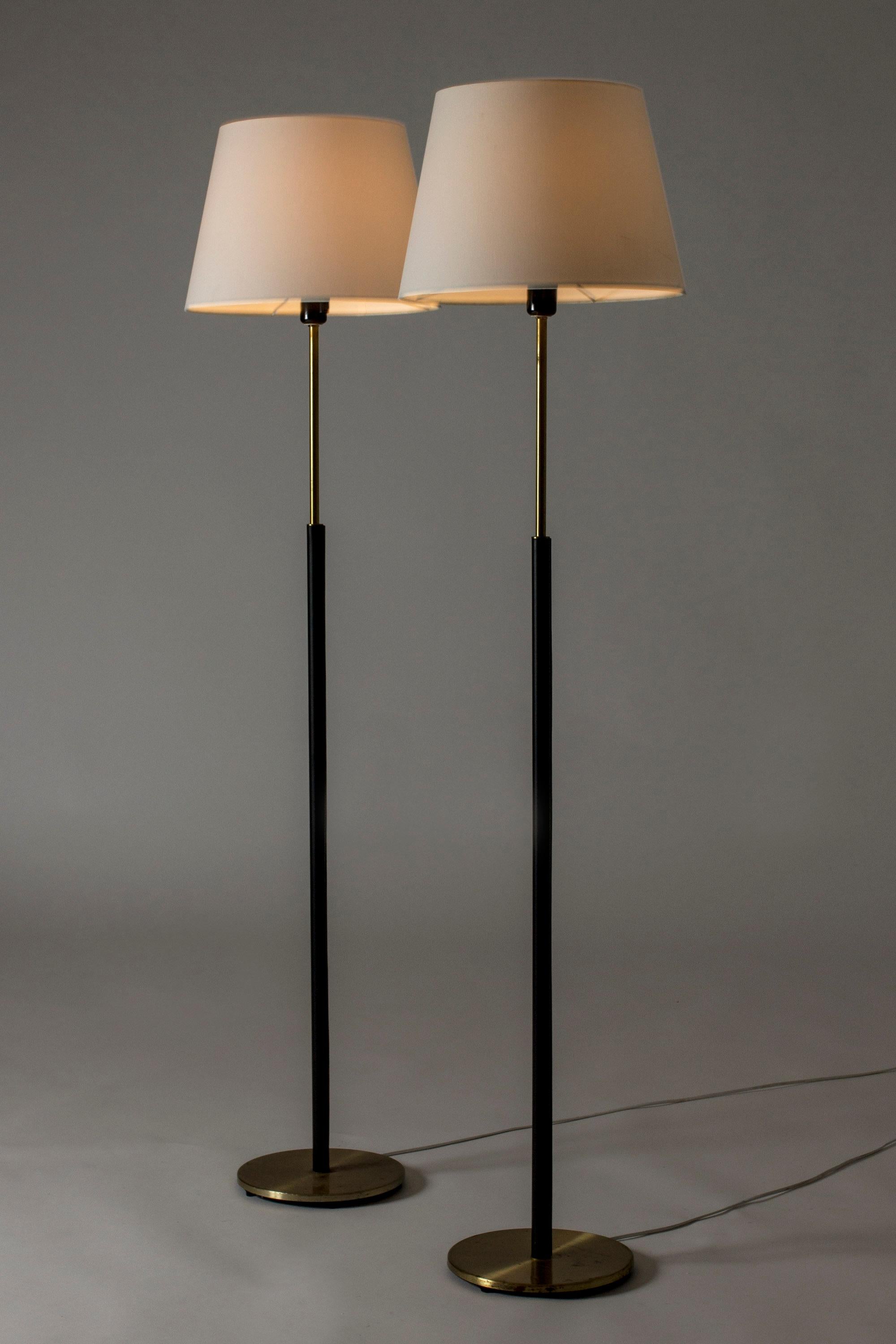 Scandinavian Modern Pair of Floor Lamps from Falkenbergs Belysning, Sweden, 1960s For Sale