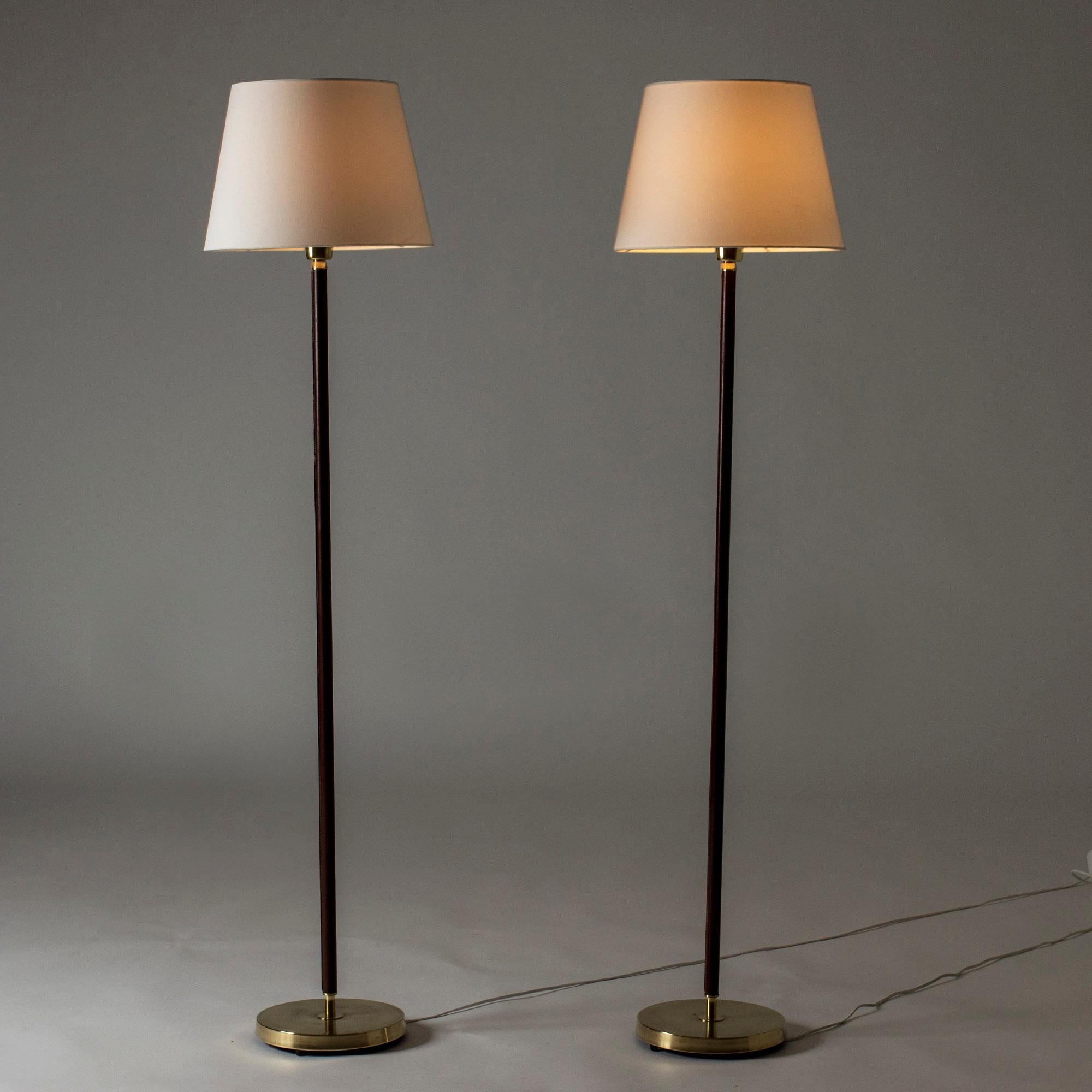 Scandinavian Modern Pair of Floor Lamps from Falkenbergs Belysning, Sweden, 1960s