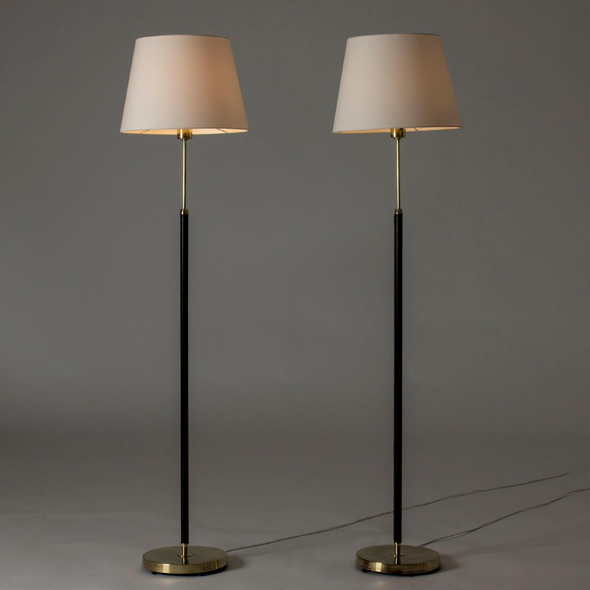 Scandinavian Modern Pair of Floor Lamps from Falkenbergs Belysning, Sweden, 1960s