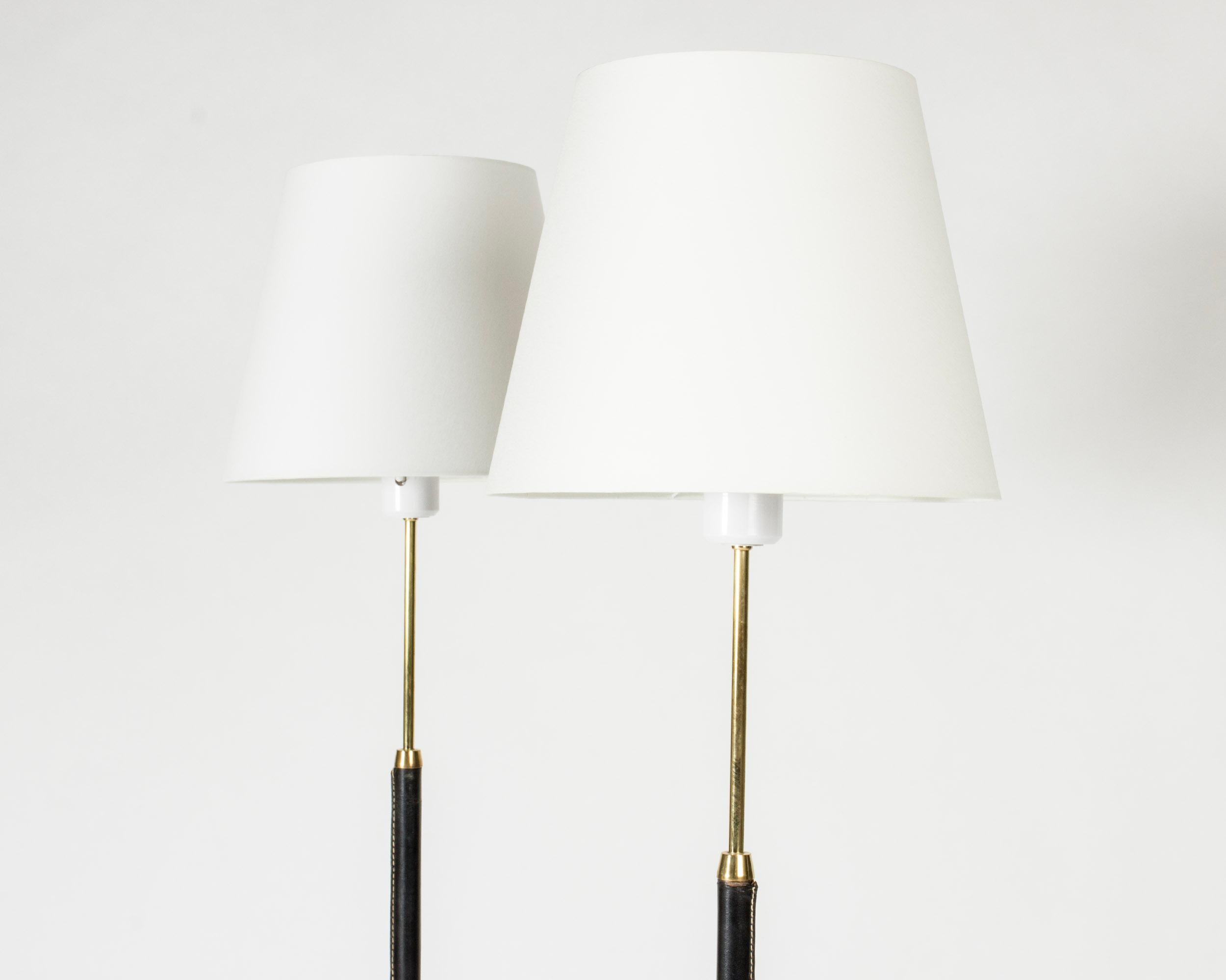 Scandinavian Modern Pair of Floor Lamps from Falkenbergs Belysning, Sweden, 1960s For Sale