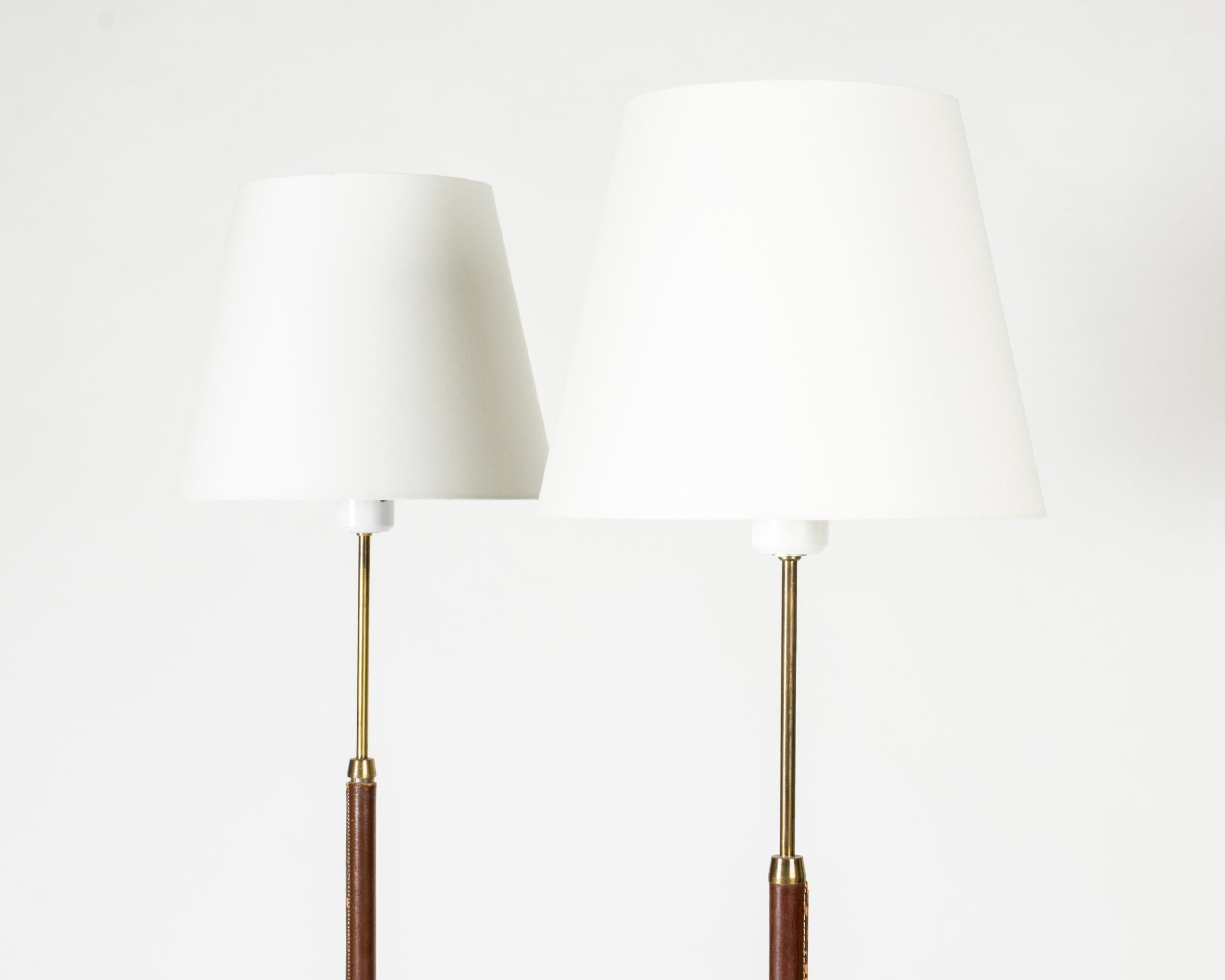 Scandinavian Modern Pair of Floor Lamps from Falkenbergs Belysning, Sweden, 1960s For Sale