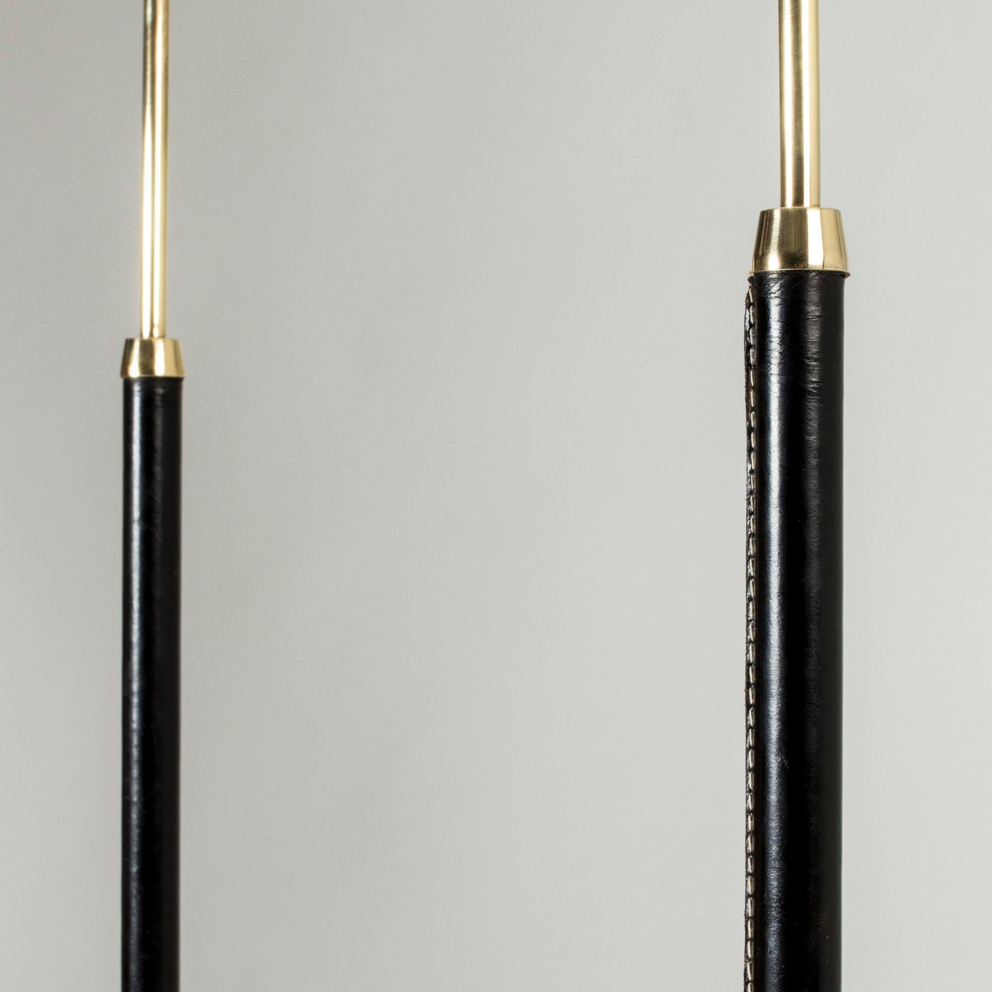 Brass Pair of Floor Lamps from Falkenbergs Belysning, Sweden, 1960s