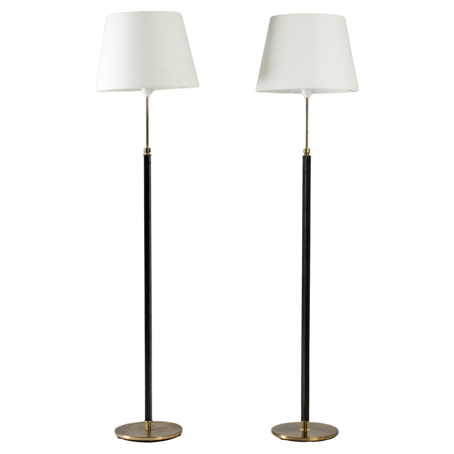 Pair of Floor Lamps from Falkenbergs Belysning, Sweden, 1960s For Sale
