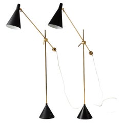 Pair of Floor Lamps “K10-11 Crane” Designed by Tapio Wirkkala for Idman, Finland