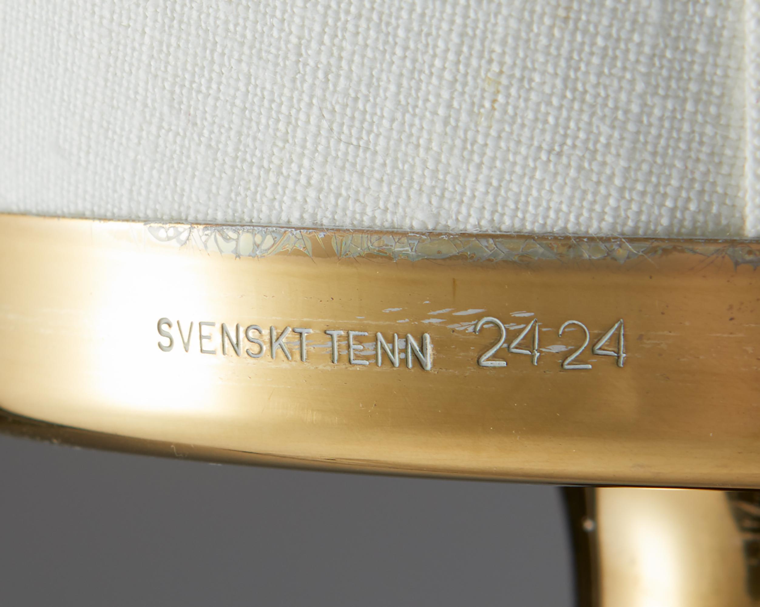 Brass Pair of Floor Lamps ‘Model 2424’ Designed by Josef Frank for Svenskt Tenn
