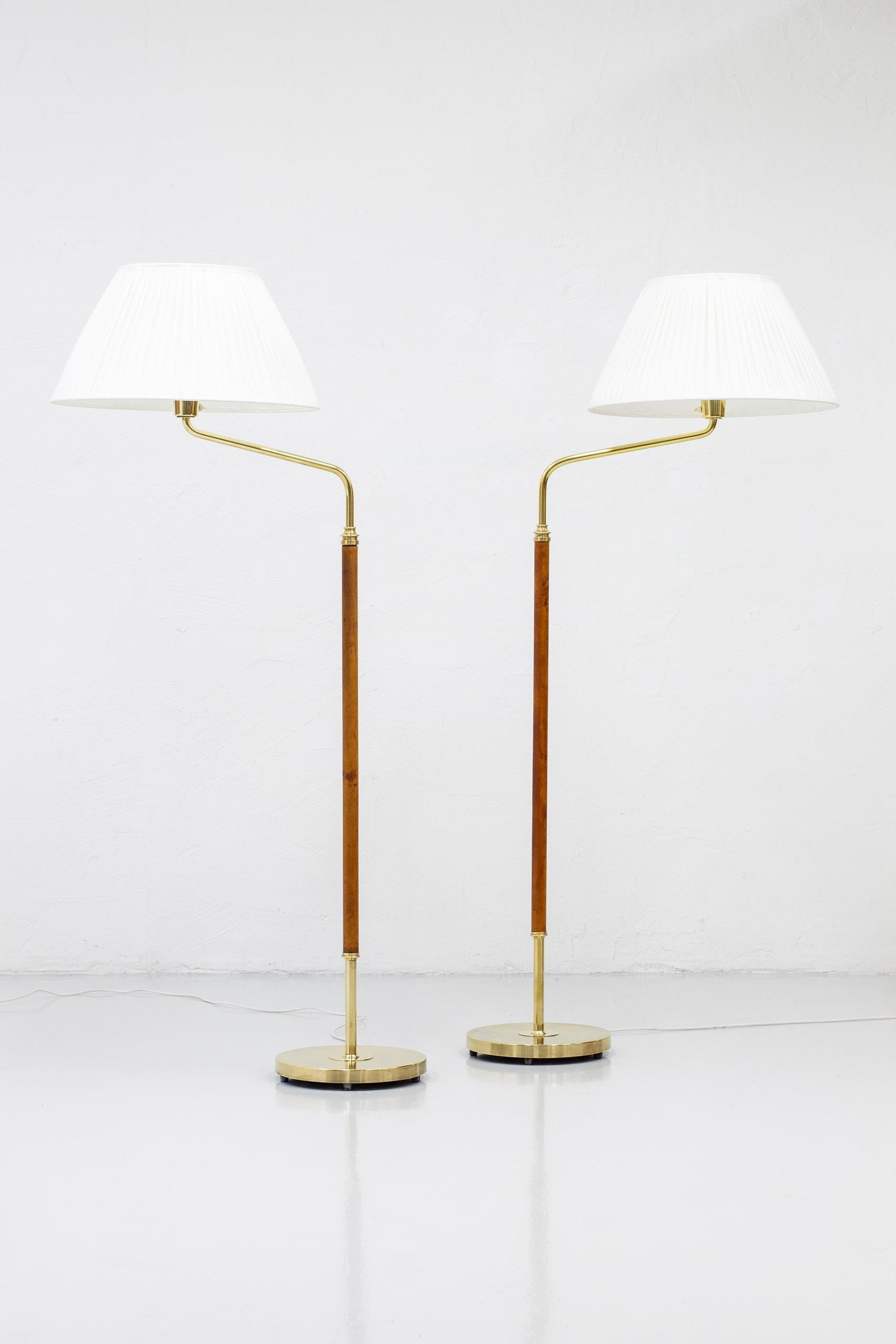 Scandinavian Modern Pair of Floor Lamps Model 31644 Designed by Bertil Brisborg