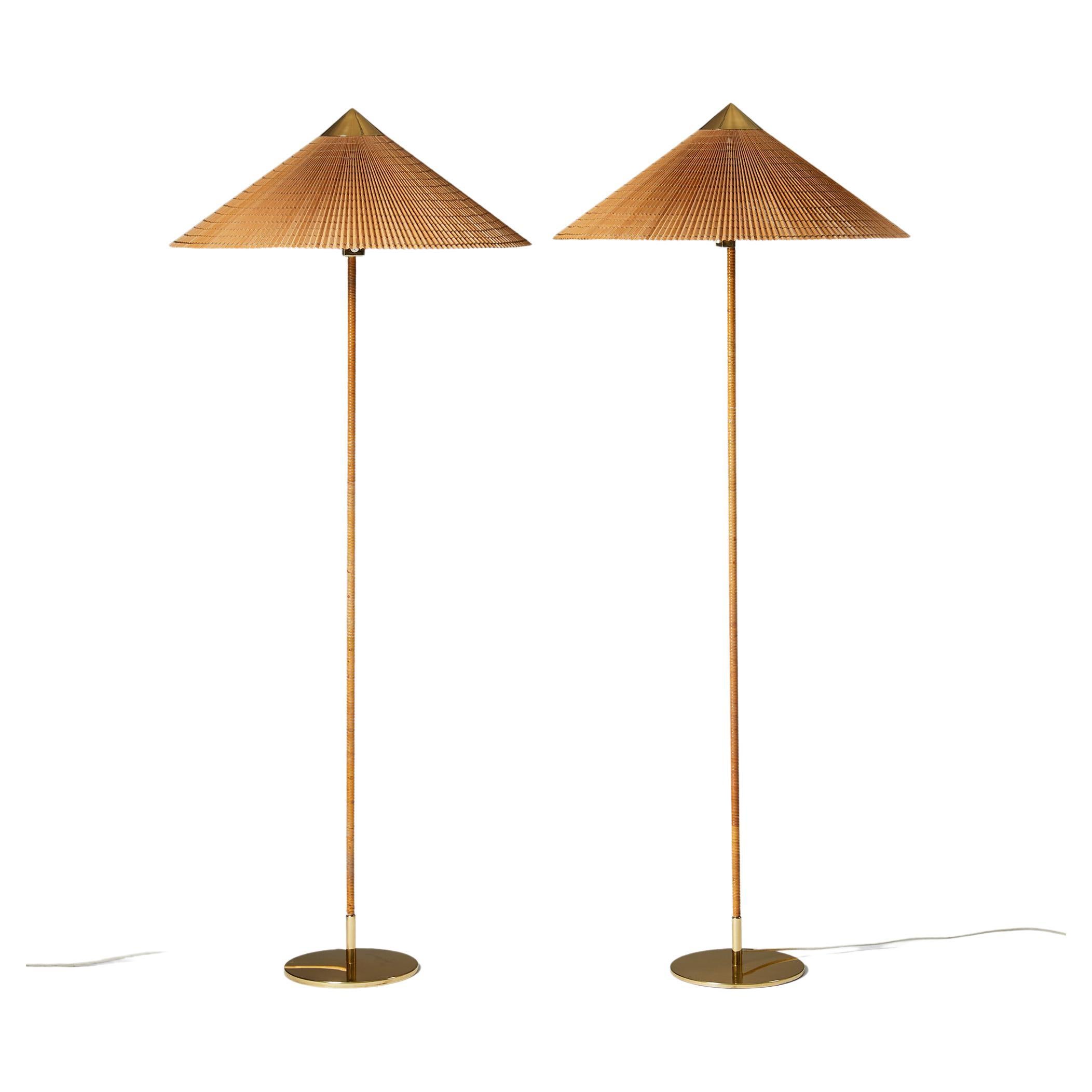 Pair of Floor Lamps Model 9602 Designed by Paavo Tynell for Taito Oy, Finland, 1