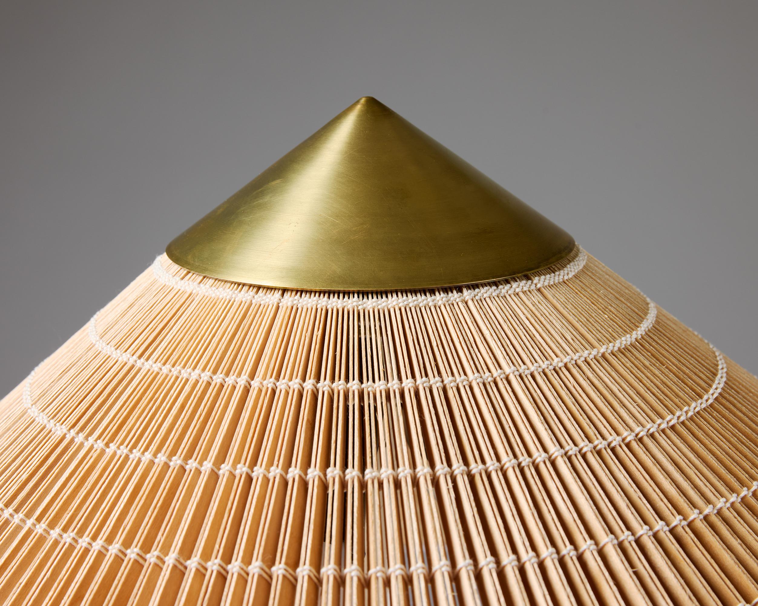 Brass Pair of floor lamps model 9602 Designed by Paavo Tynell for Taito Oy Finland For Sale