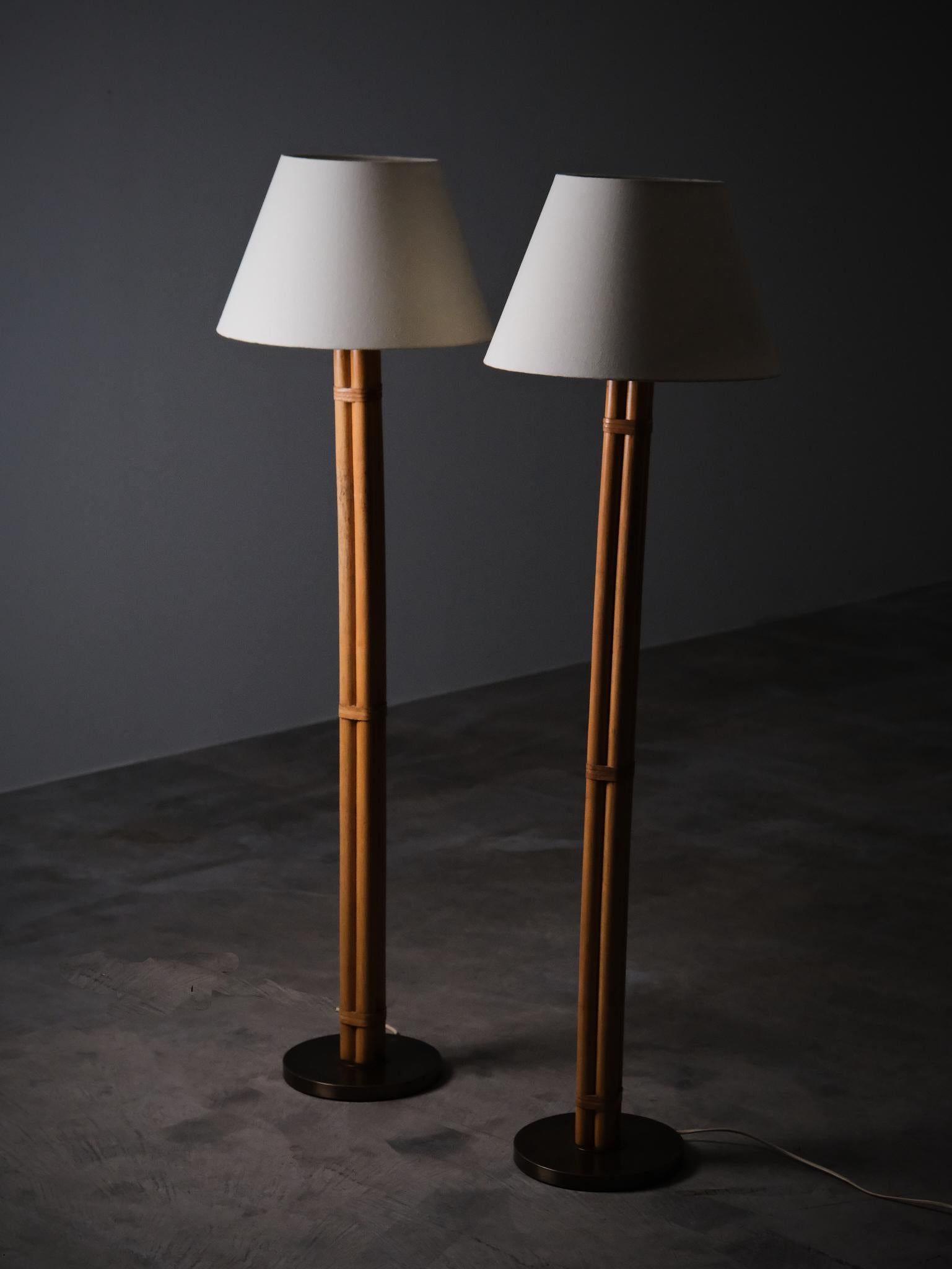 Suédois Paire de lampadaires, modèle B105, Hans-Agne Jakobsson, Suède, ann�ées 1960 en vente
