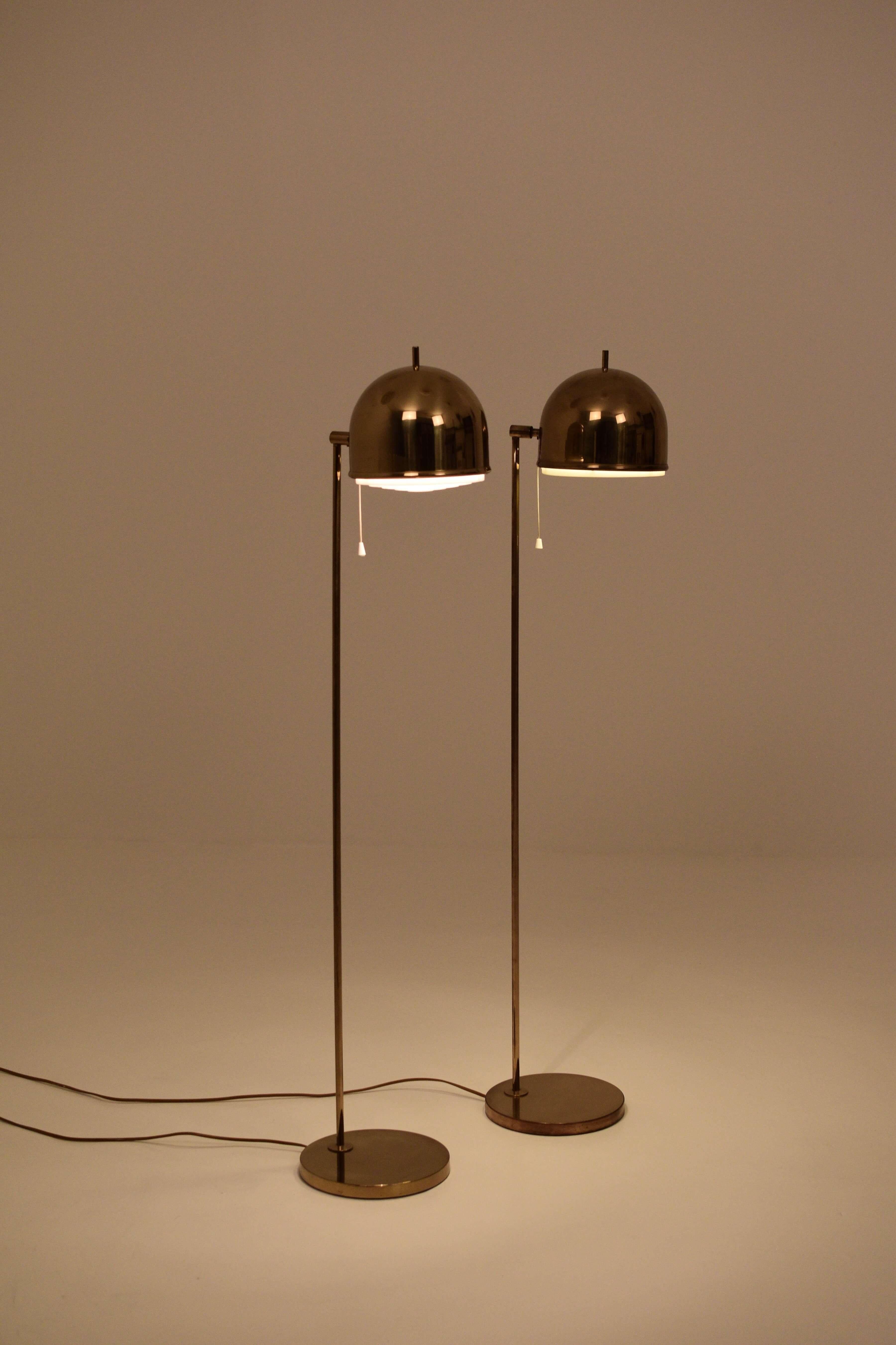 Pair of Floor Lamps, Model G-075, Bergboms, Sweden, 1960s In Good Condition In Göteborg, SE