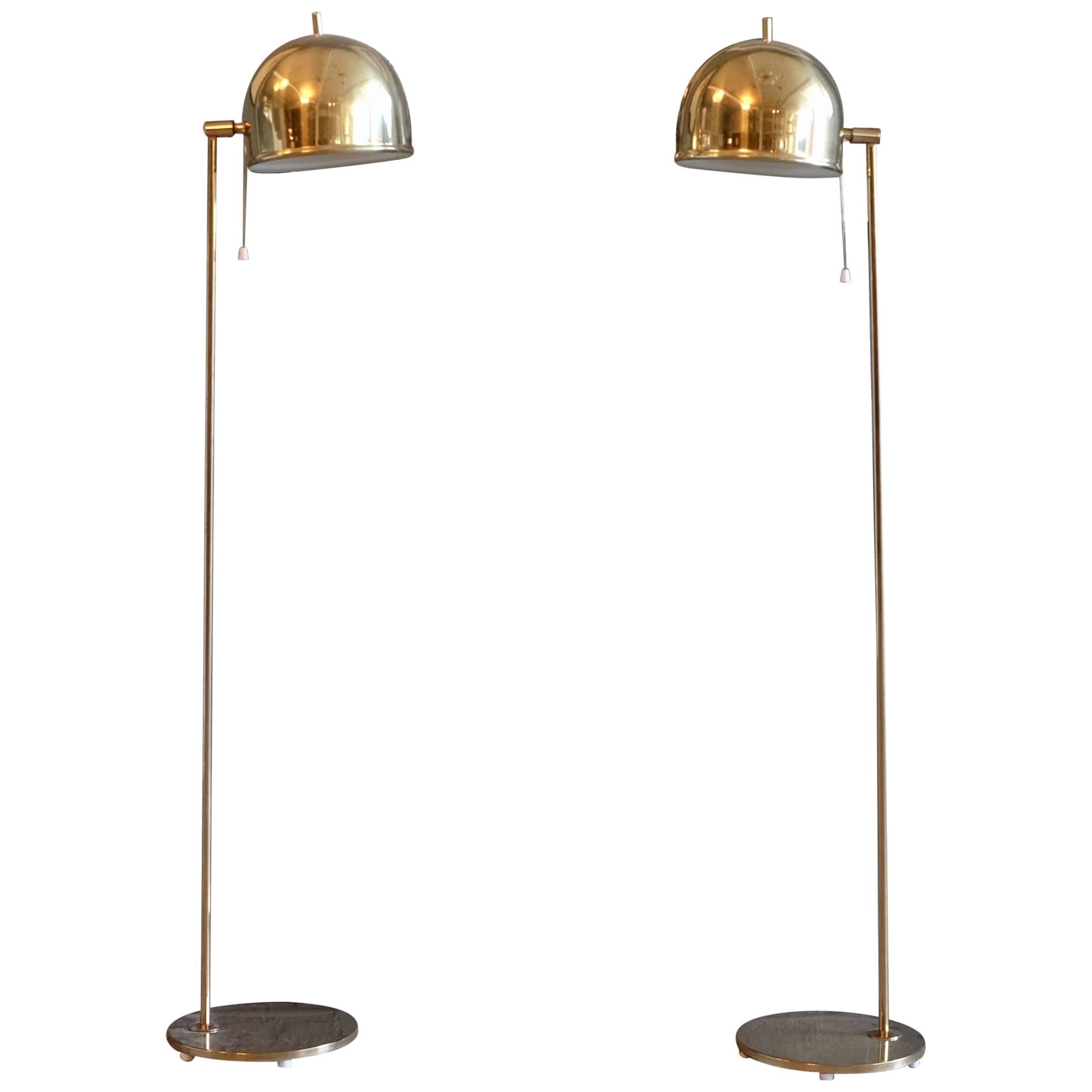 Pair of Floor Lamps, Model G-075, Bergboms, Sweden, 1960s