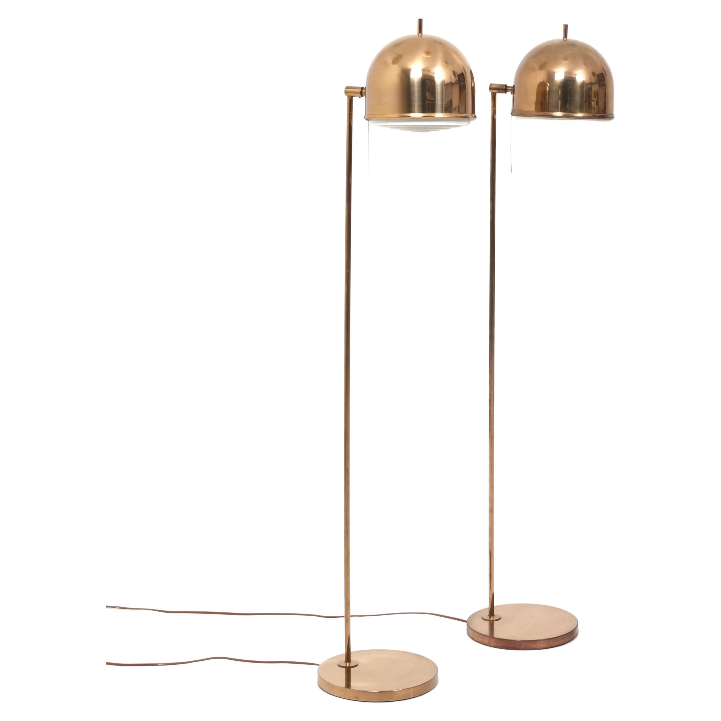 Pair of Floor Lamps, Model G-075, Bergboms, Sweden, 1960s