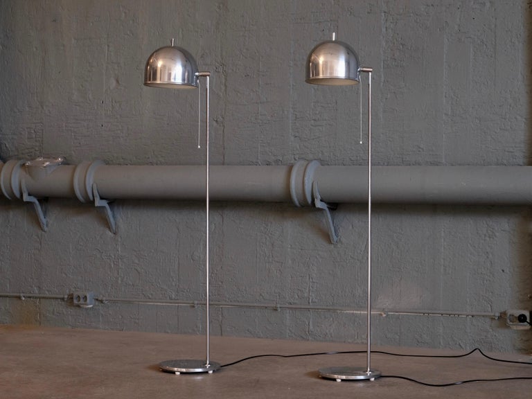 Pair of Floor Lamps Model G-075 by Bergboms, Sweden, 1960s For Sale 1