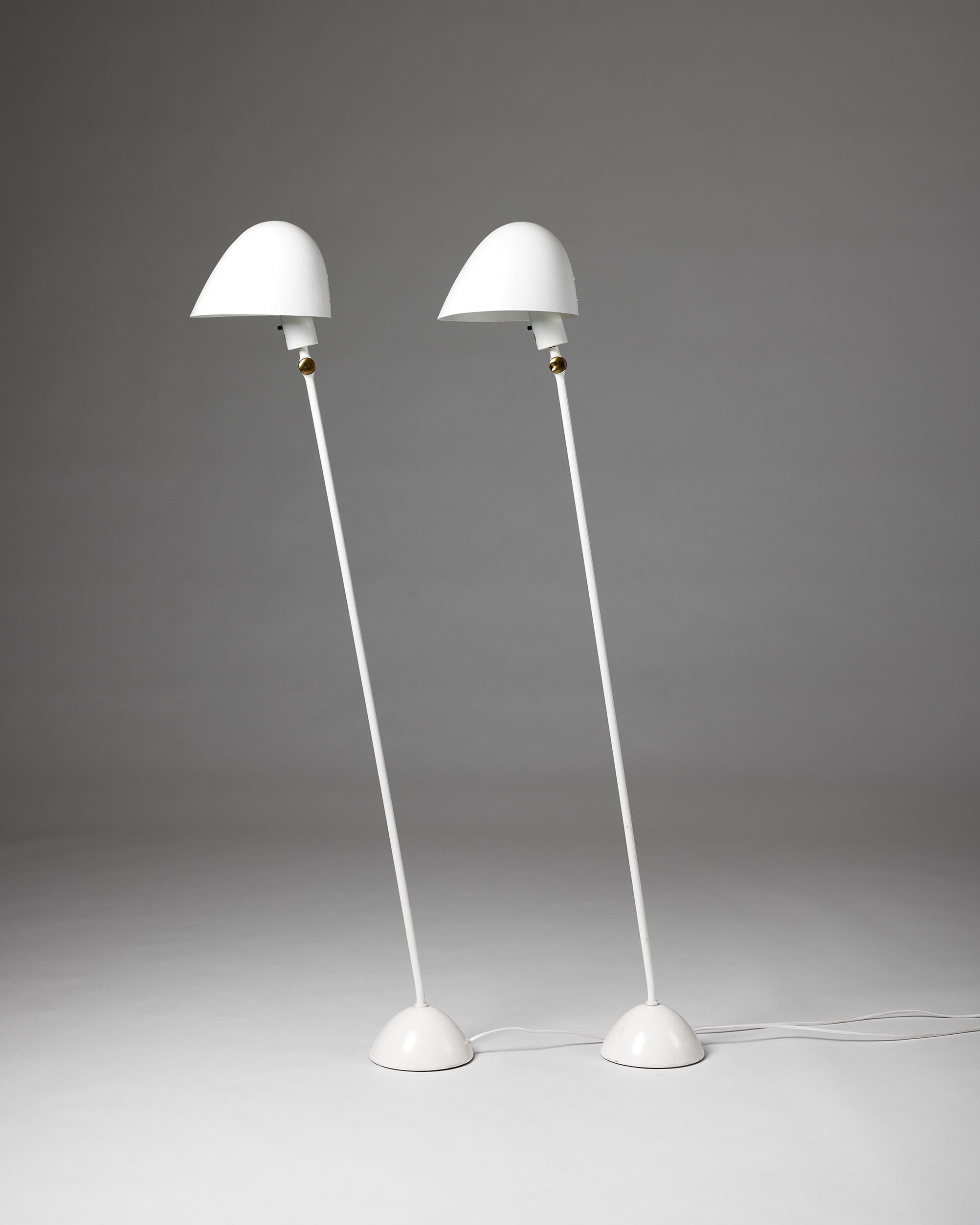 Mid-Century Modern Pair of Floor Lamps Model G-33 Designed by Hans-Agne Jakobsson for Markaryd