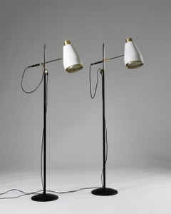 Pair of Floor Lamps Model H801 Designed by Viljo Hirvonen for Valaistustyö
