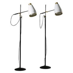 Pair of Floor Lamps Model H801 Designed by Viljo Hirvonen for Valaistustyö