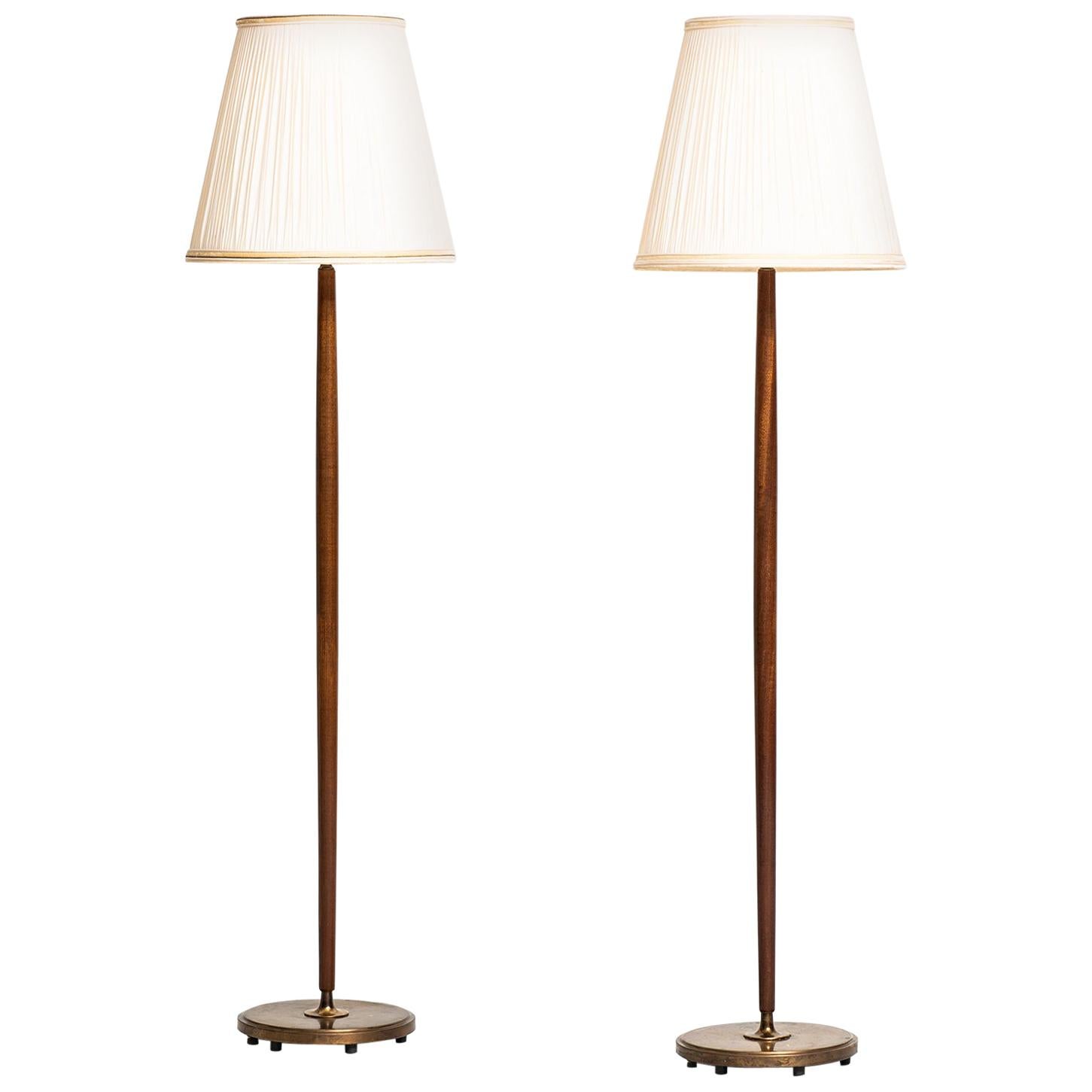 Pair of Floor Lamps Produced by Böhlmarks in Sweden