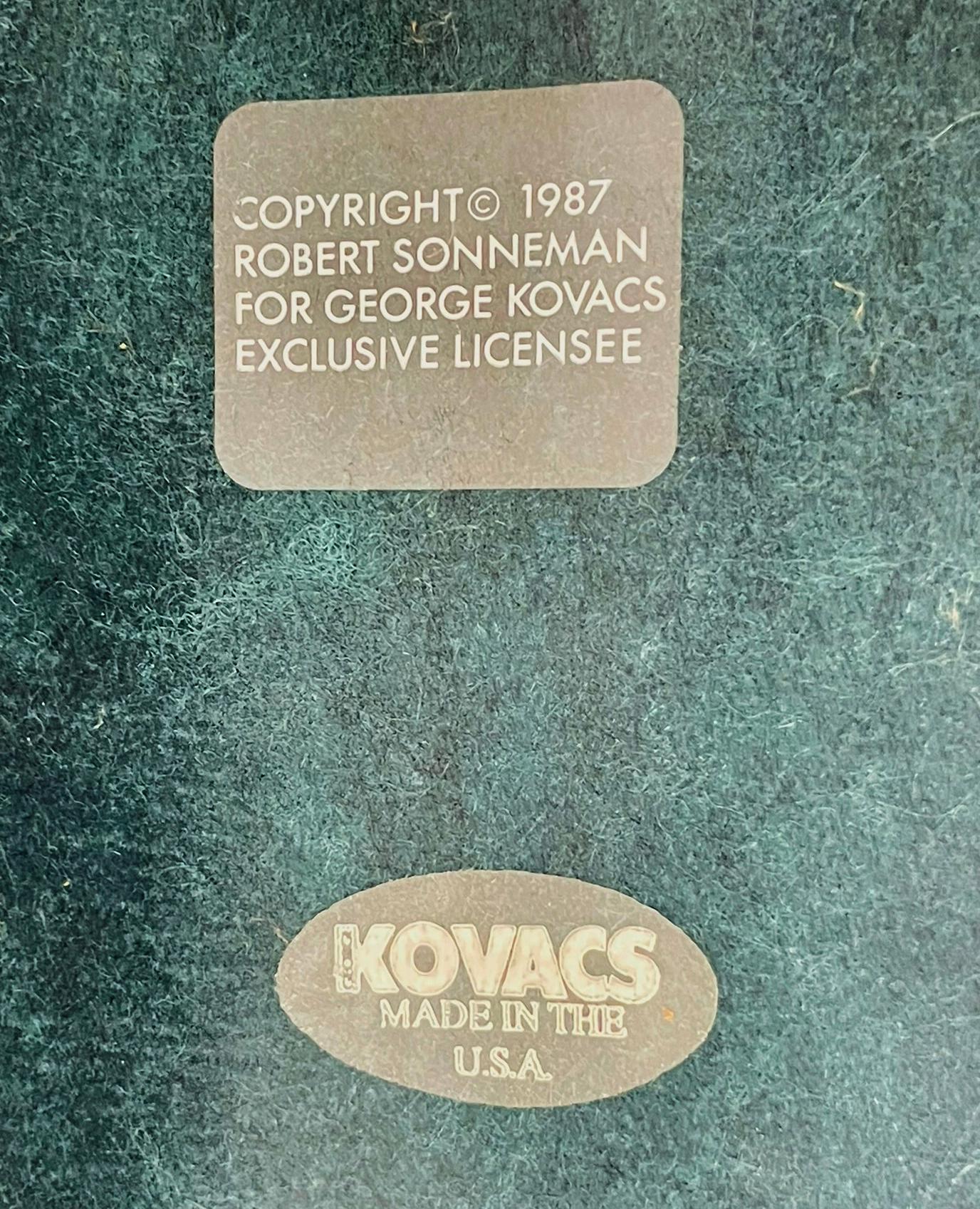 Paire de lampadaires/Torchieres de Robert Sonneman pour George Kovacs, États-Unis 1987 en vente 6
