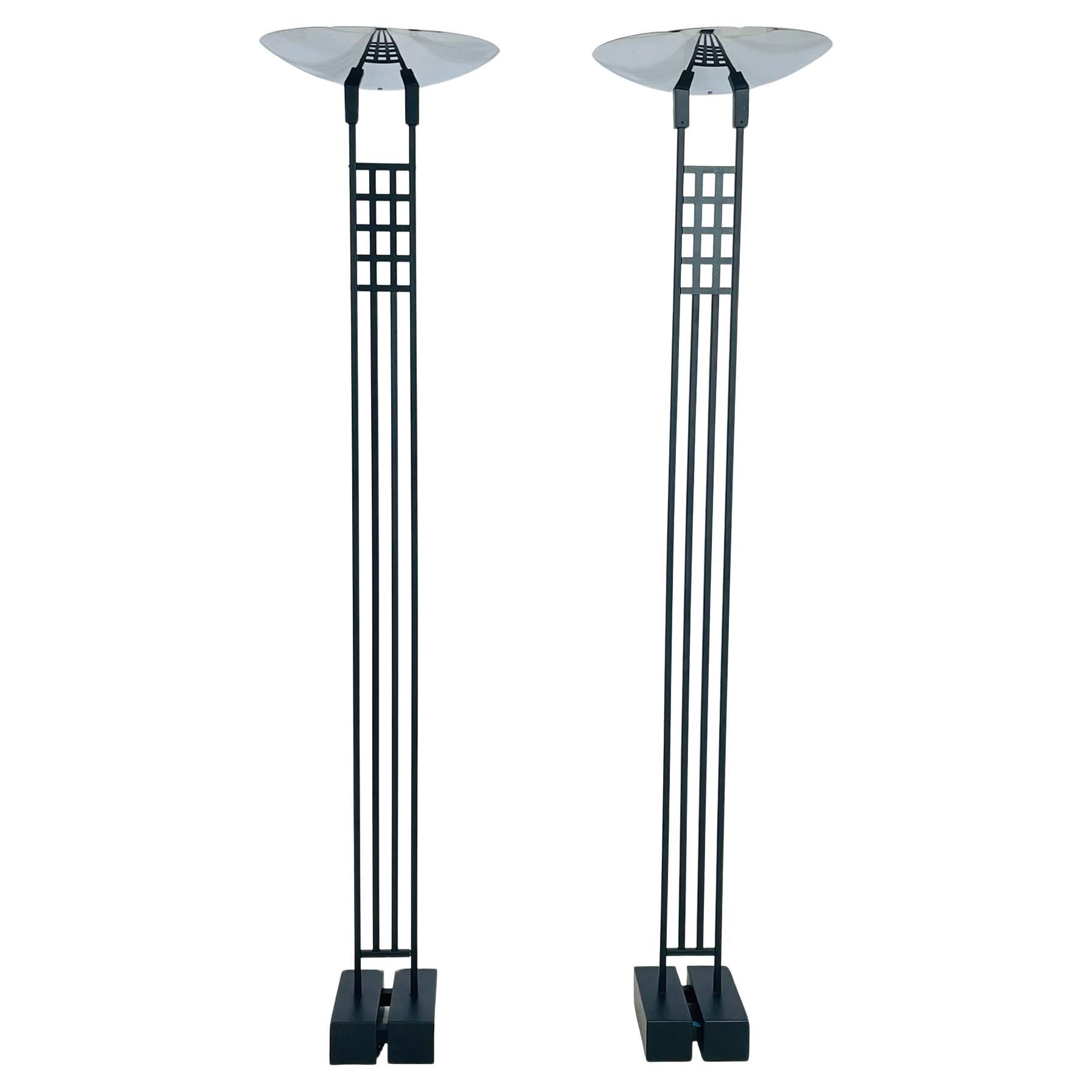 Stehlampen/Torchieres von Robert Sonneman für George Kovacs, USA 1987, Paar