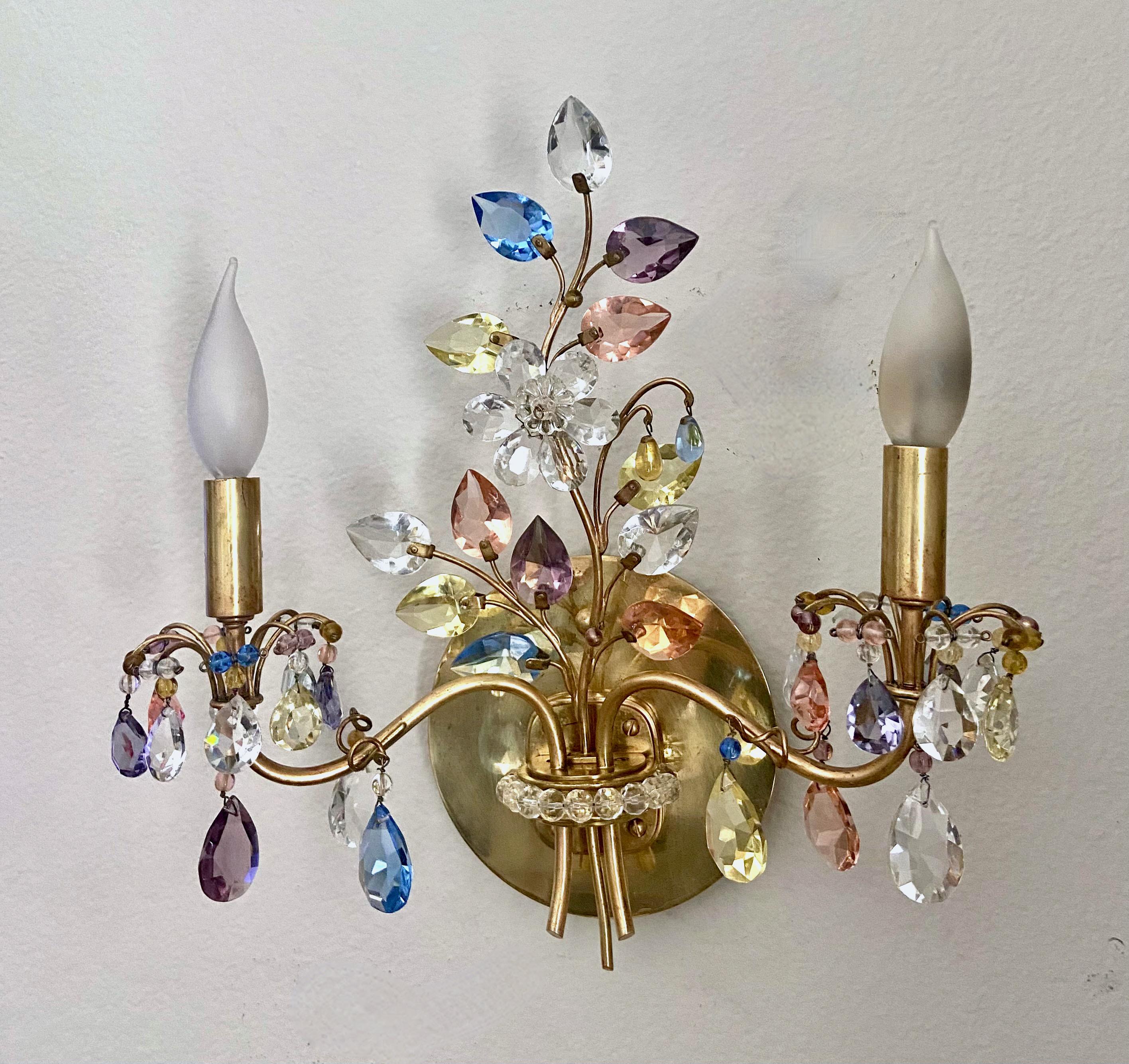 Coppia di applique floreali Lobmeyr di Oswald Haerdtl in vendita 5