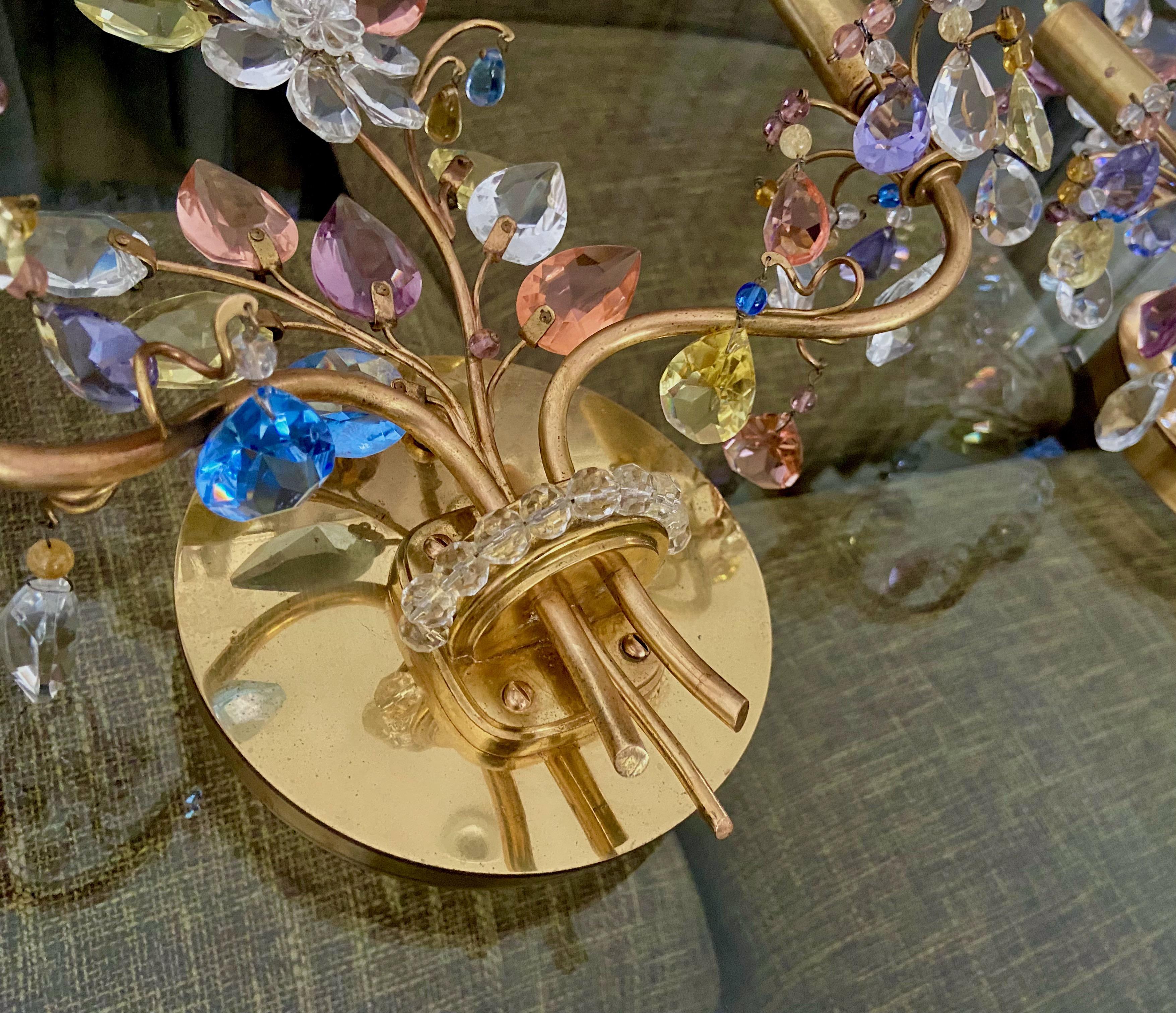 Coppia di applique floreali Lobmeyr di Oswald Haerdtl in vendita 1