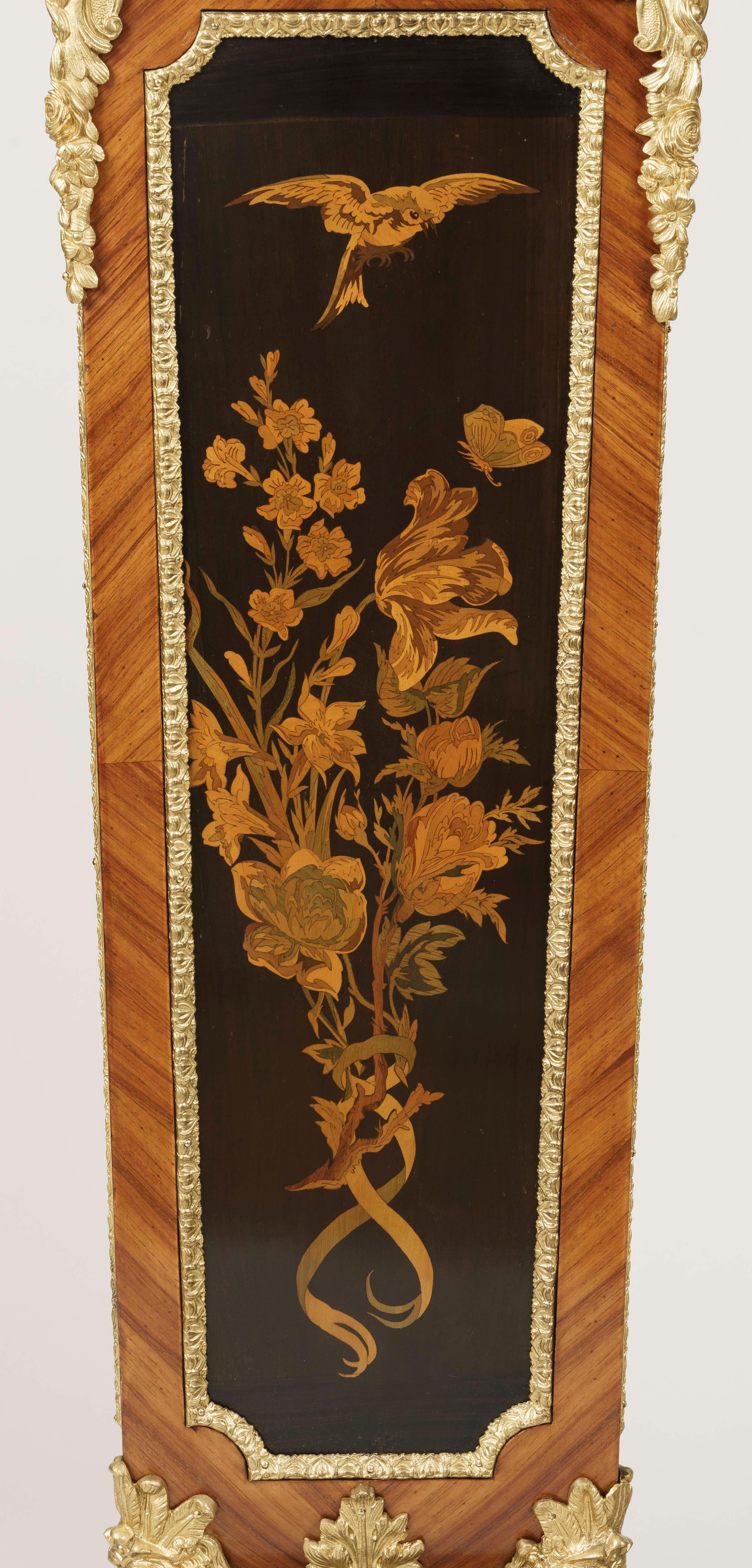 Pair of Floral Marquetry Pedestals Attributed to Joseph Cremer In Good Condition For Sale In London, GB
