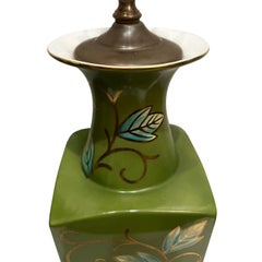 Pair of Floral Porcelain Lamps