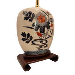 Paar florale Porzellanlampen