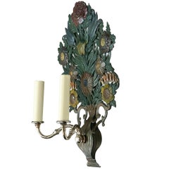 Pair of Floral Sconces