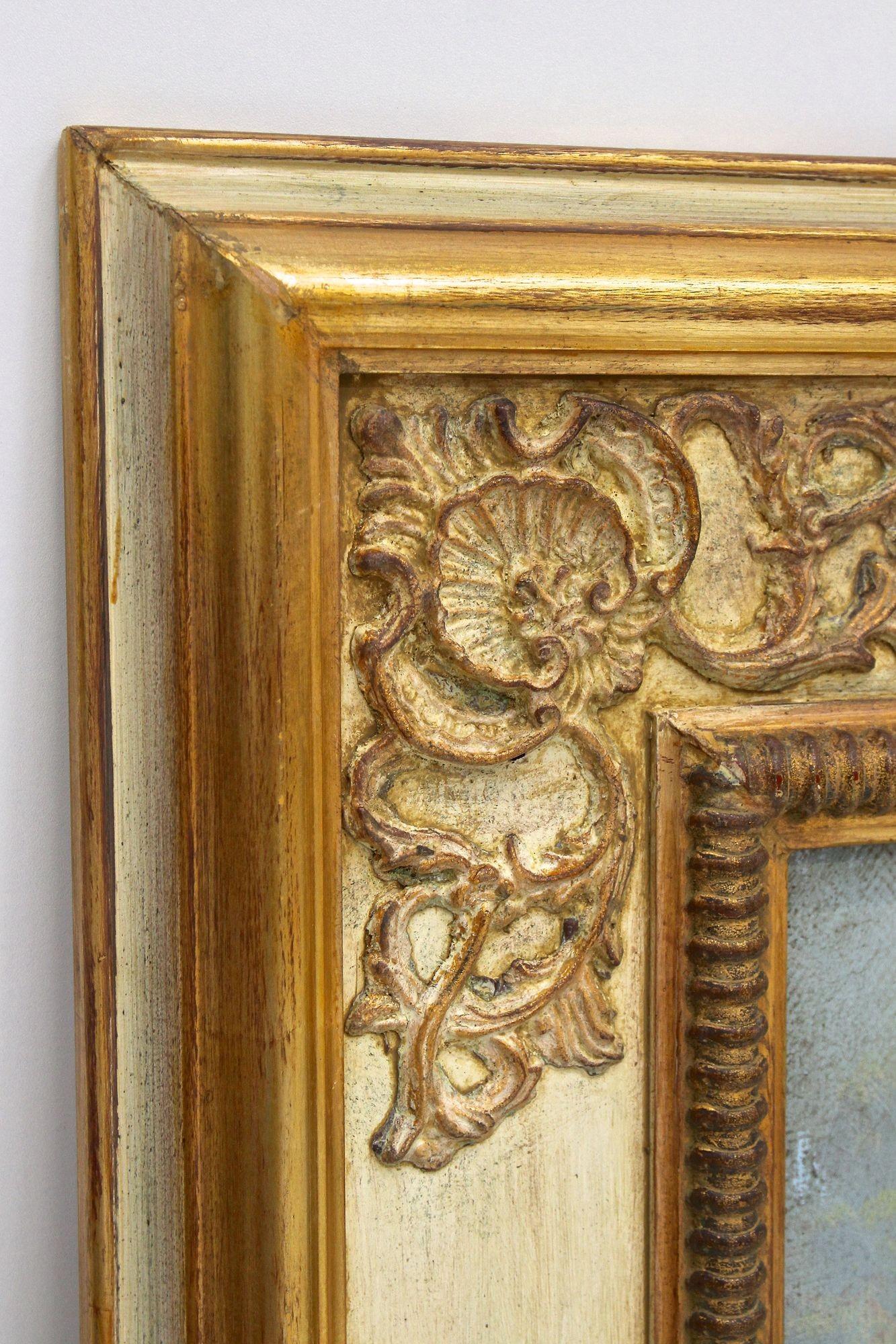 Pair Of Floral Still Life Oil Paintings, Signed V. Landi, Framed, IT ca. 1990 For Sale 1