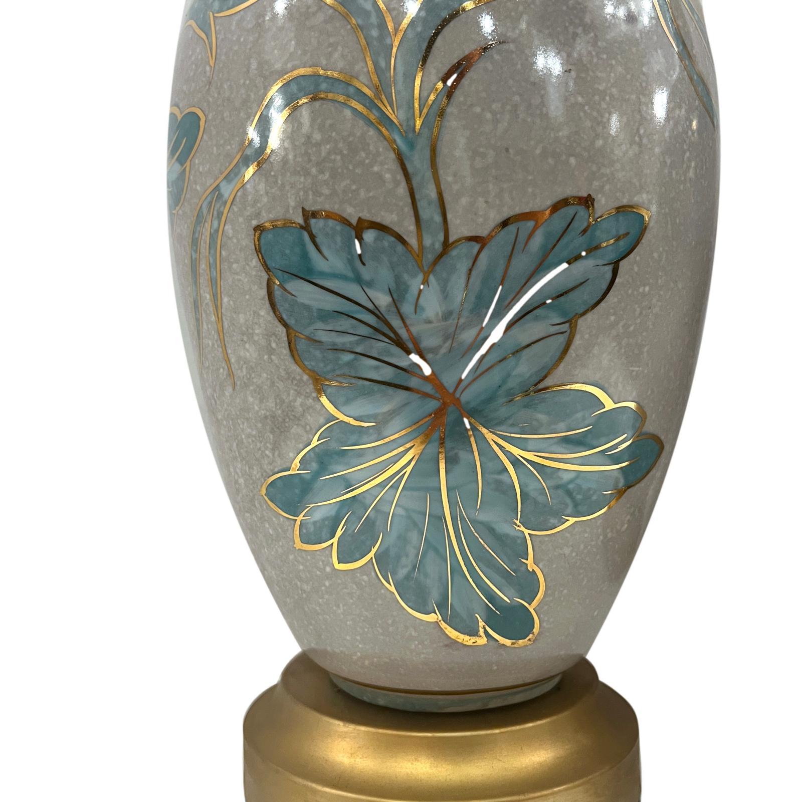 Milieu du XXe siècle Paire de lampes de table à fleurs en vente