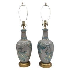 Pair of Floral Table Lamps