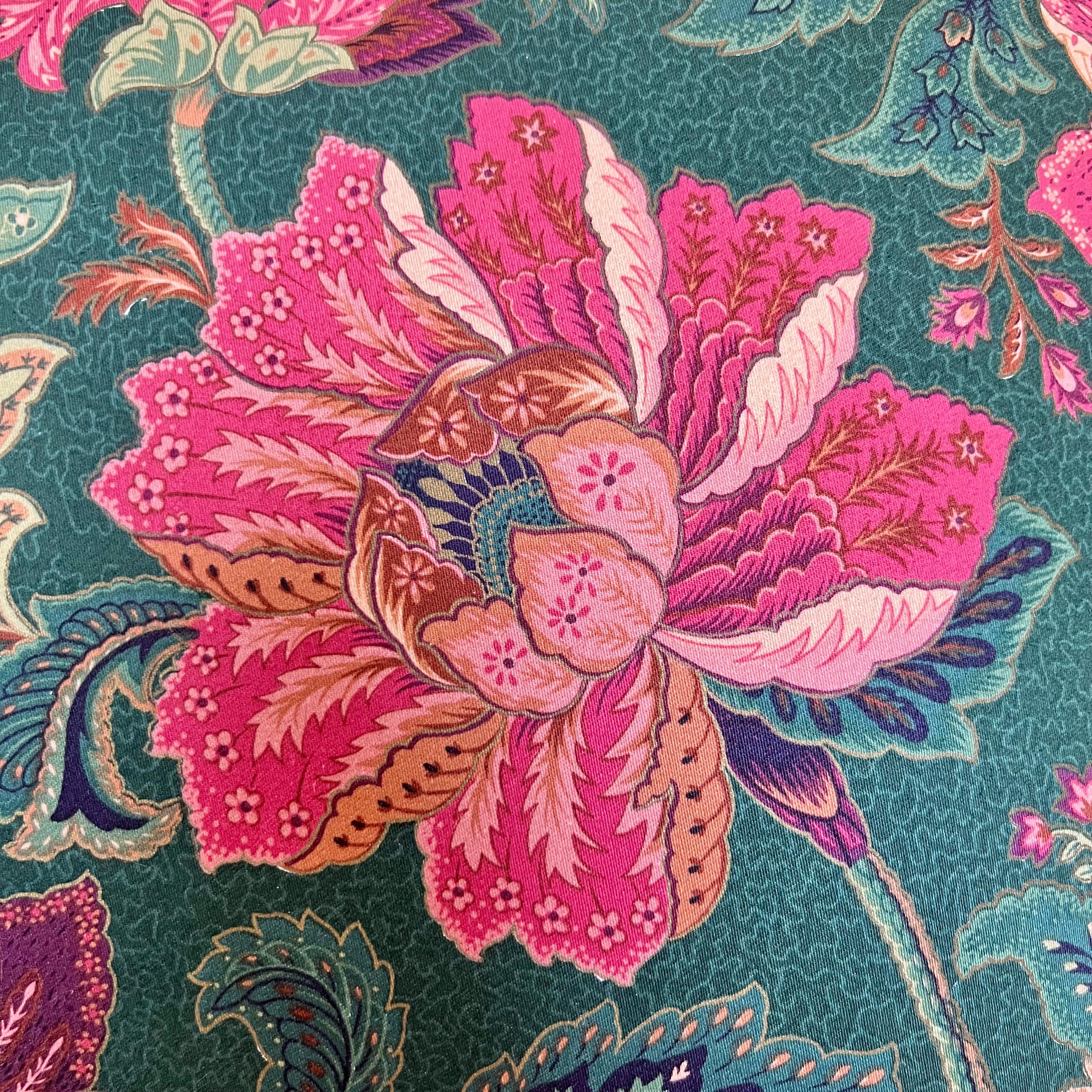 Pair of Floral Upholstered Roll Back Skirted Slipper Chairs, Late 20th C. 3