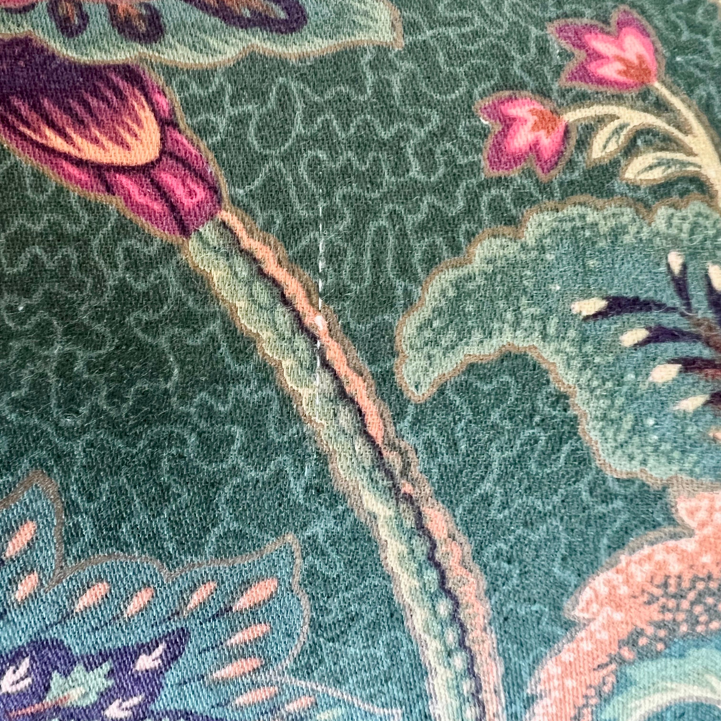 Pair of Floral Upholstered Roll Back Skirted Slipper Chairs, Late 20th C. 5