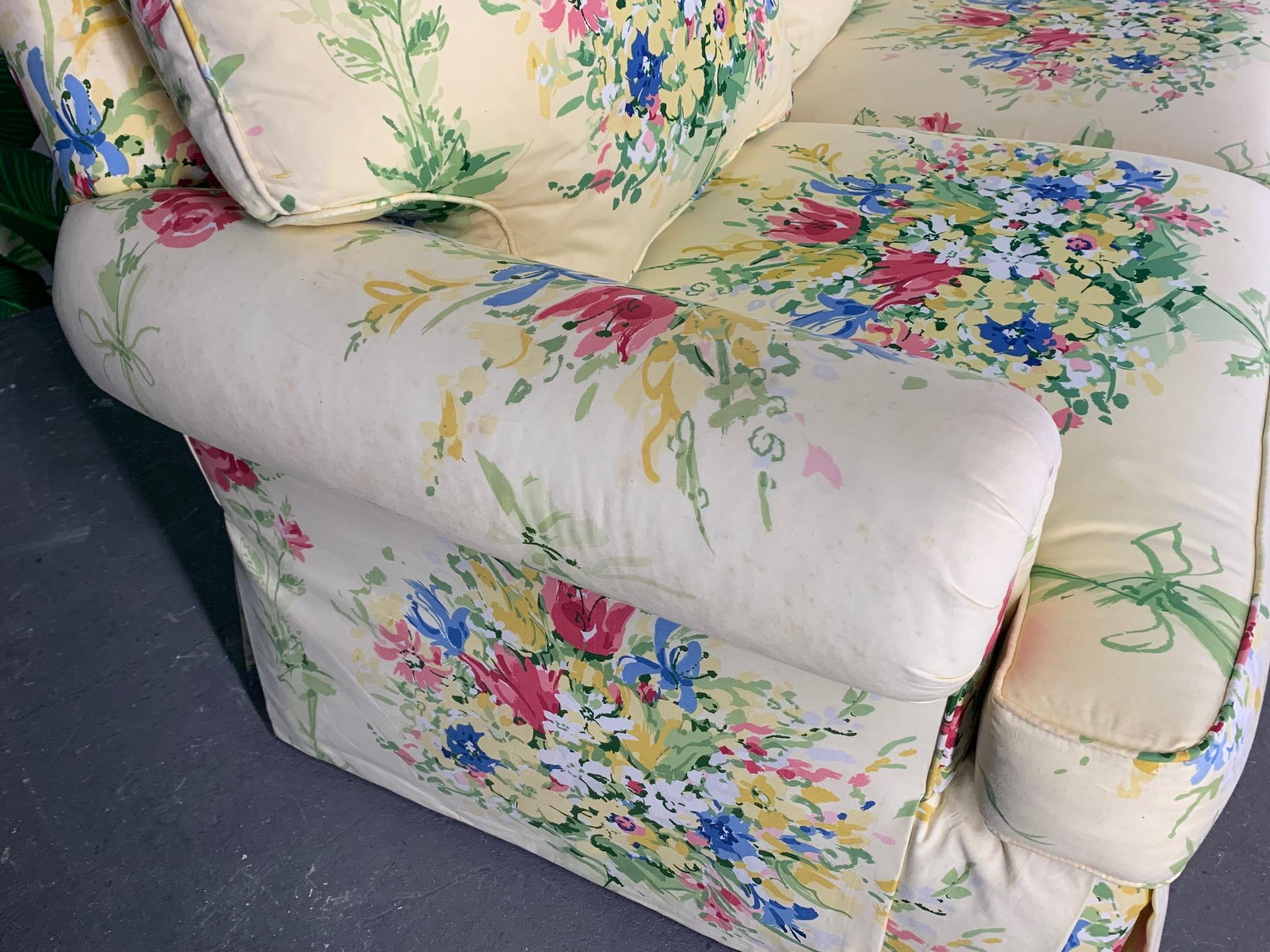 80s floral couch