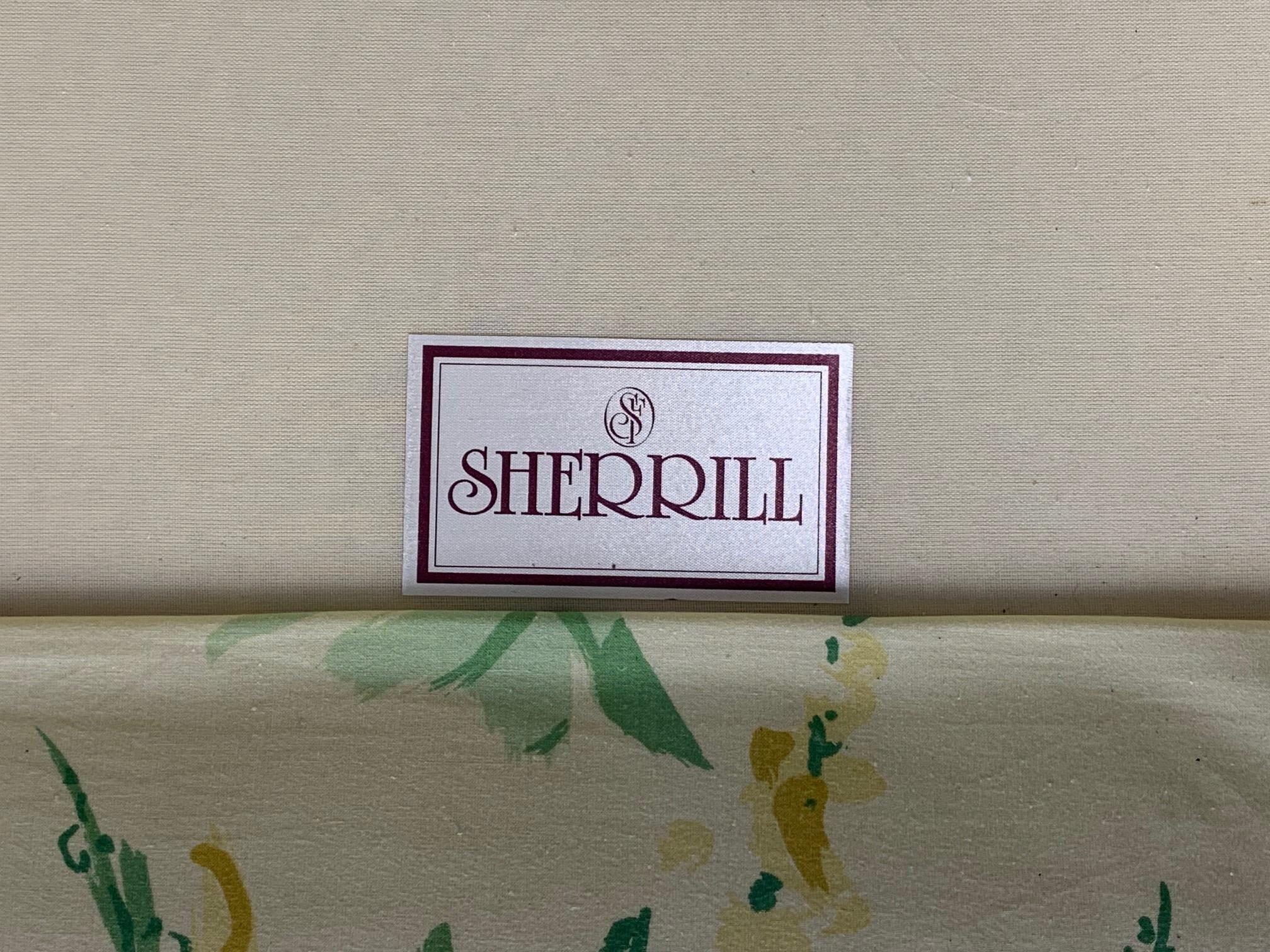 Pair of Floral Upholstered Sofas by Sherrill In Good Condition In Jacksonville, FL