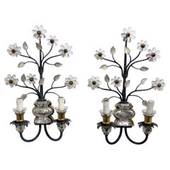 Pair of Floral Wall lights for Banci Firenze, Italy