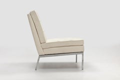 Pair of Florence Knoll 65 Slipper Chairs by Knoll in Dedar Fabric