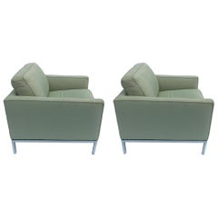 Pair of Florence Knoll Cube Lounge Chairs