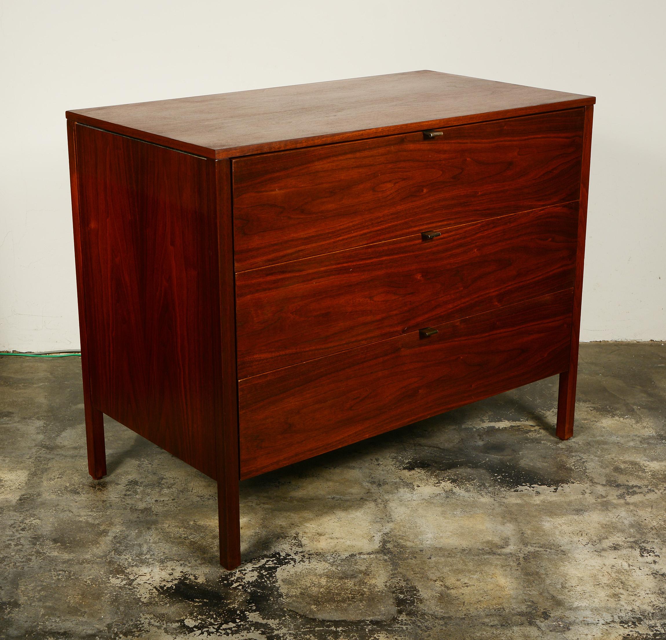 Pair of Florence Knoll Dressers in Walnut 2