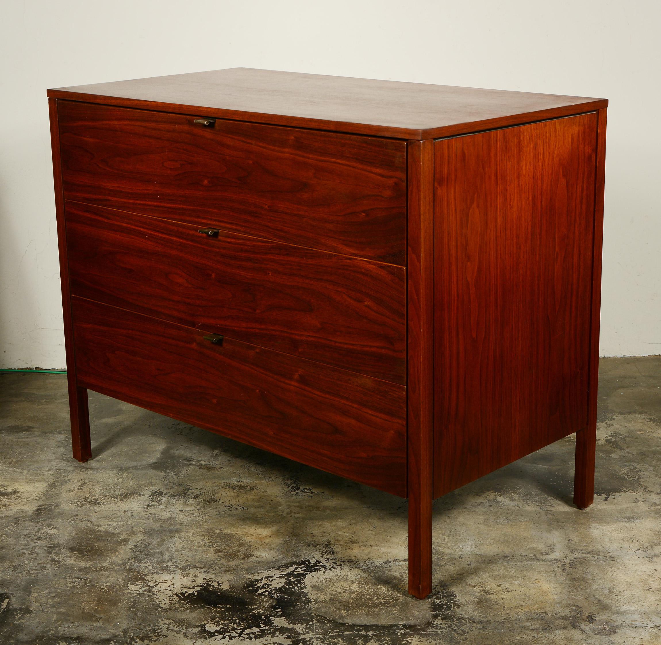 Pair of Florence Knoll Dressers in Walnut 4