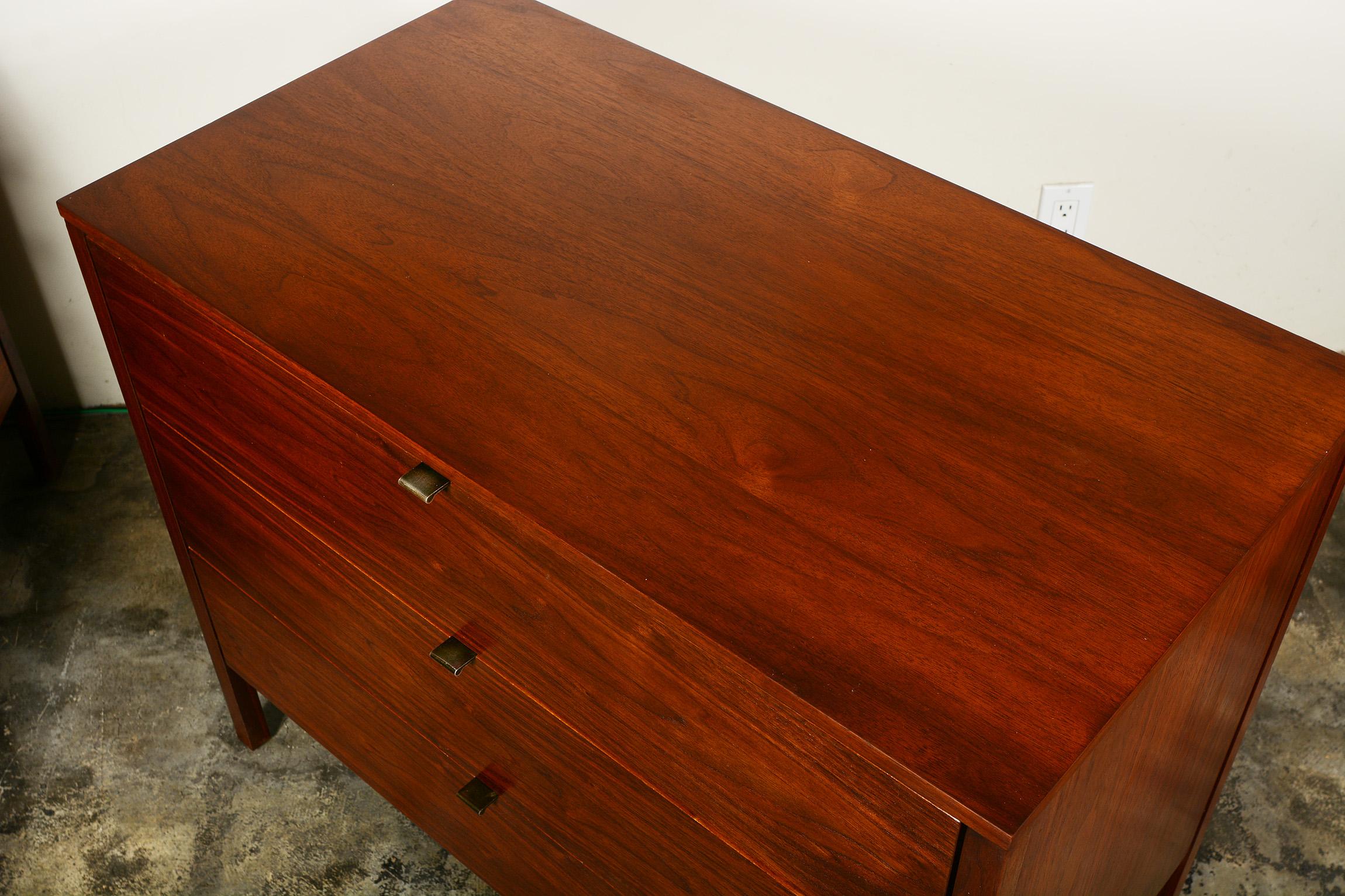 Pair of Florence Knoll Dressers in Walnut 5