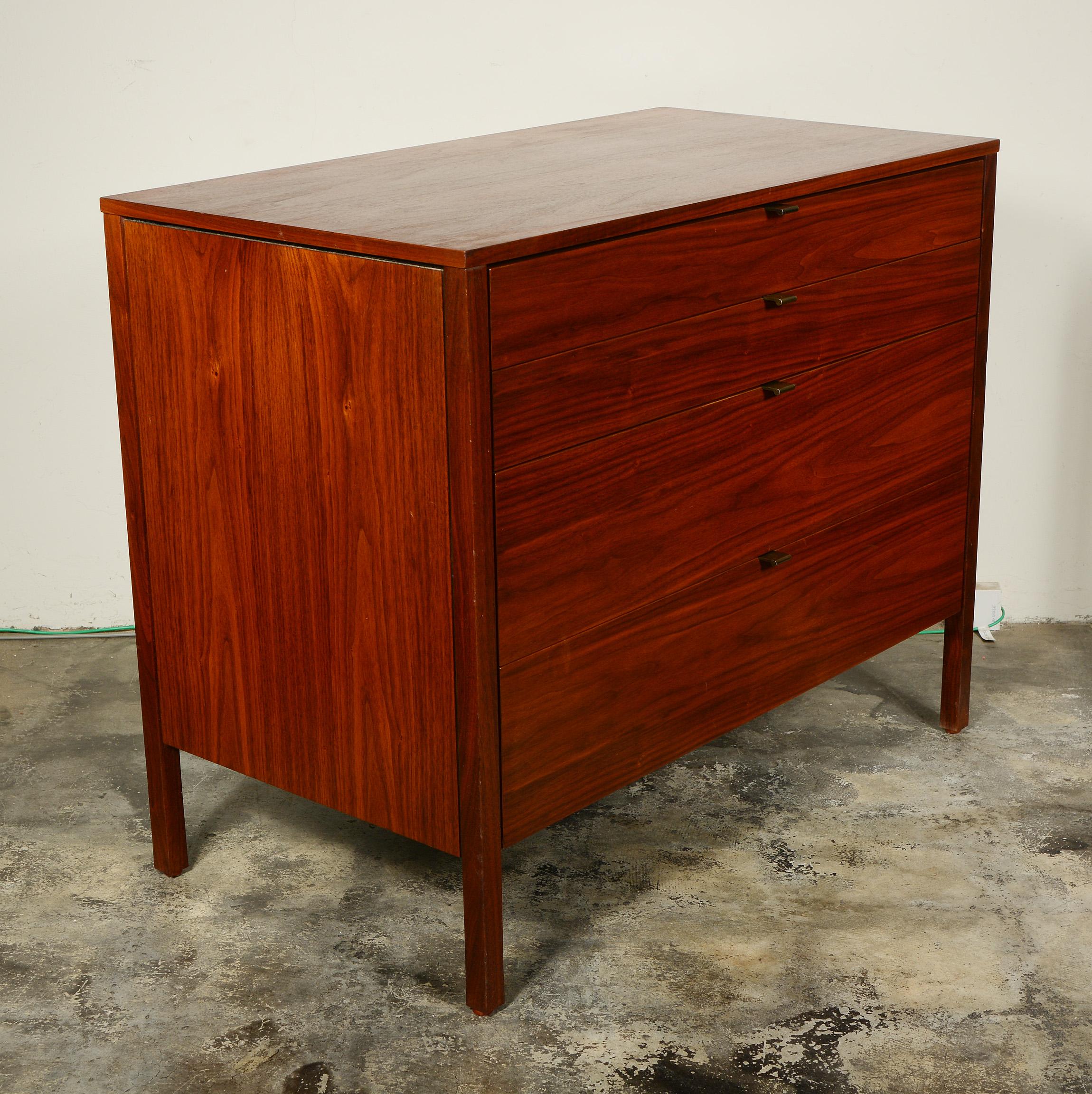Mid-Century Modern Pair of Florence Knoll Dressers in Walnut