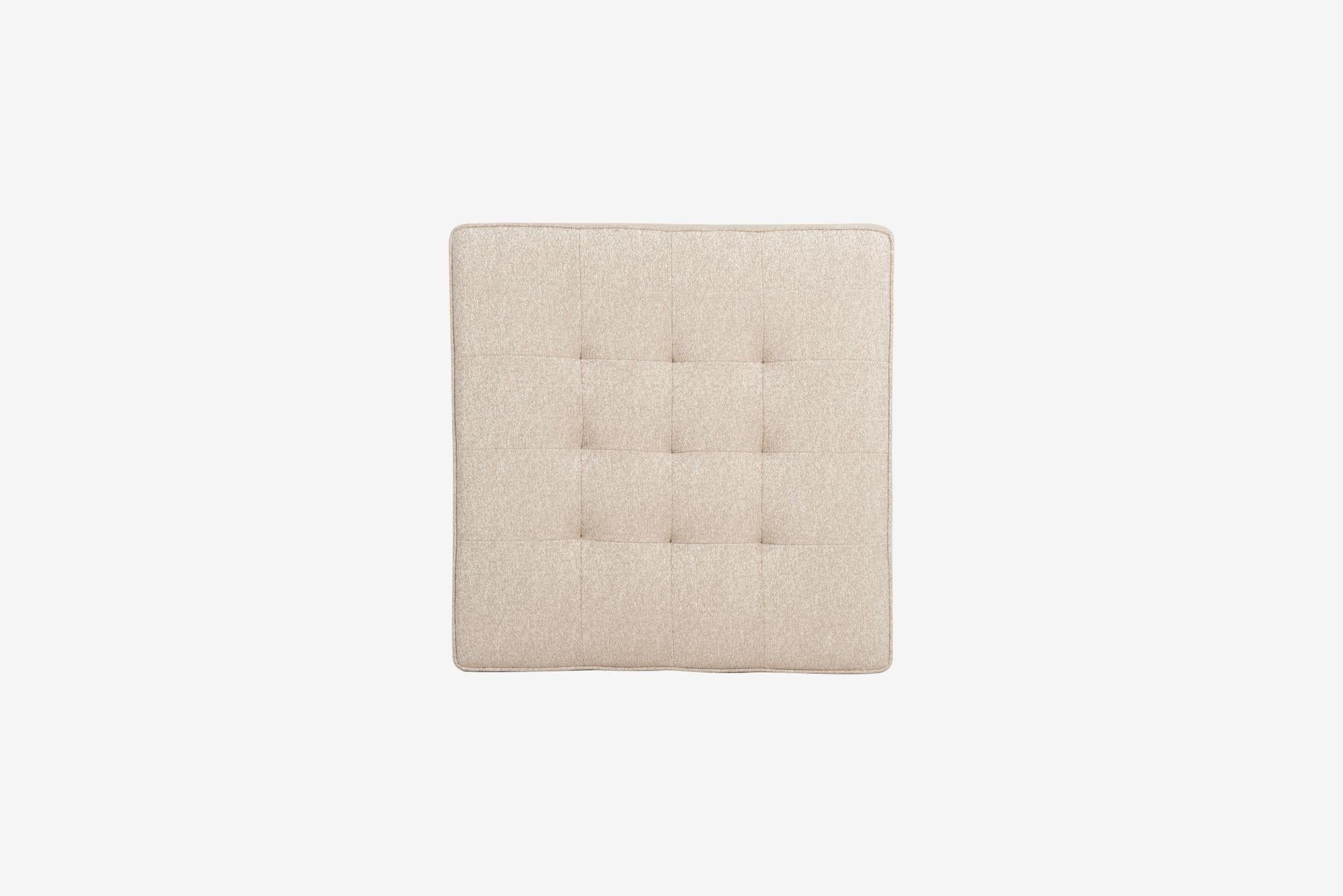 Paire d'ottomans en tissu et acier de Florence Knoll 1965 Bon état - En vente à Chicago, IL